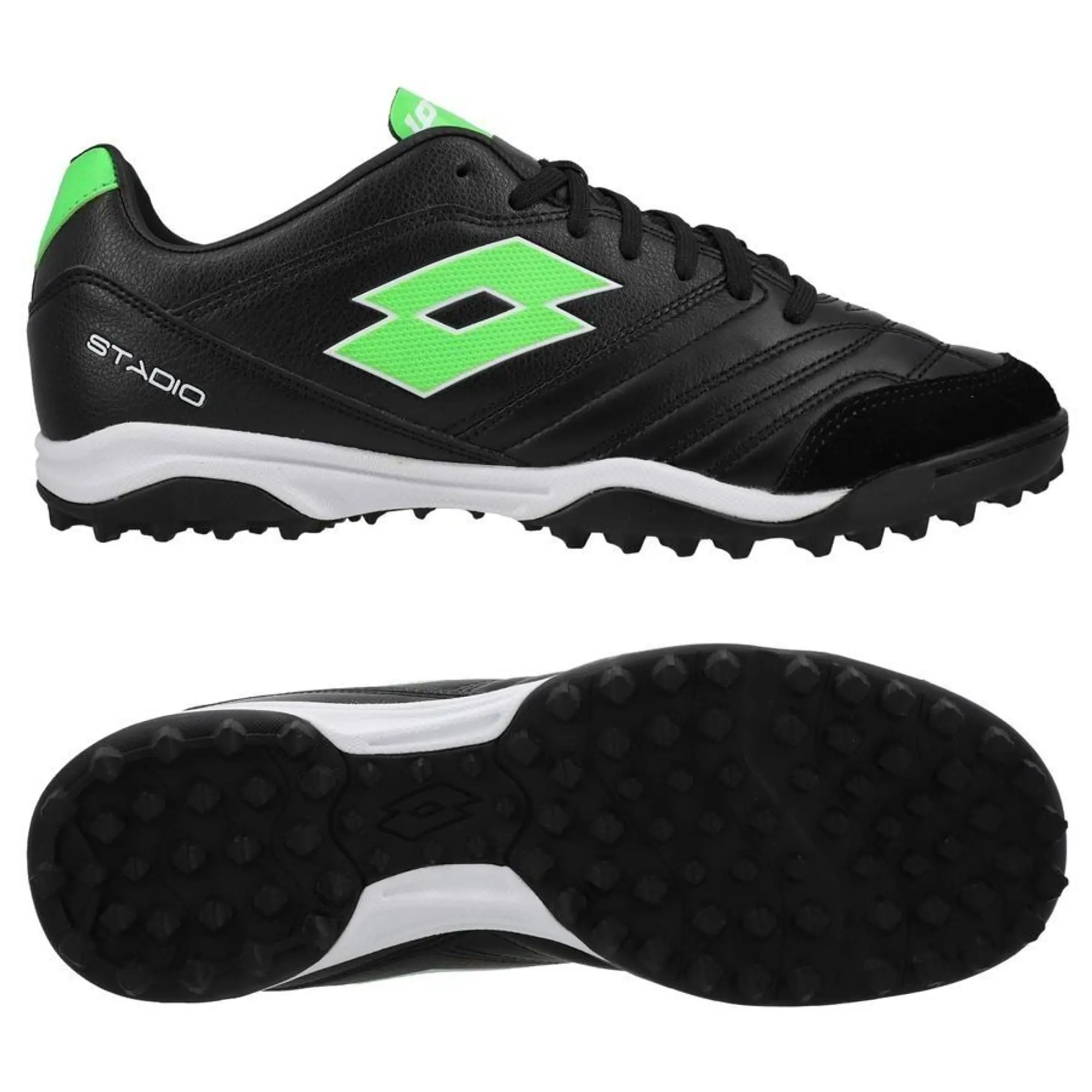 Lotto Stadio 300 Ii Tf - Black/Spring Green - ['Black']