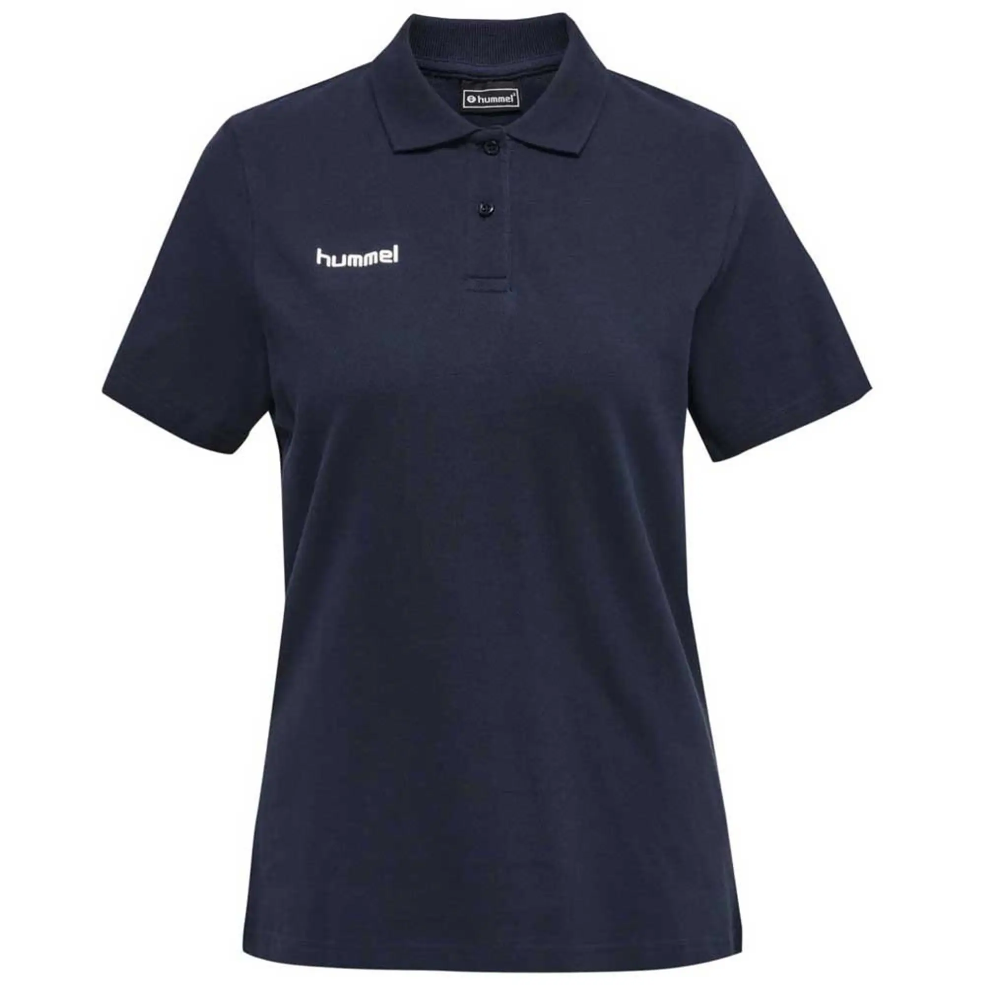 Hummel Classic Women's Polo Shirt With Sporty Sleeve Chevrons - ['Blue']