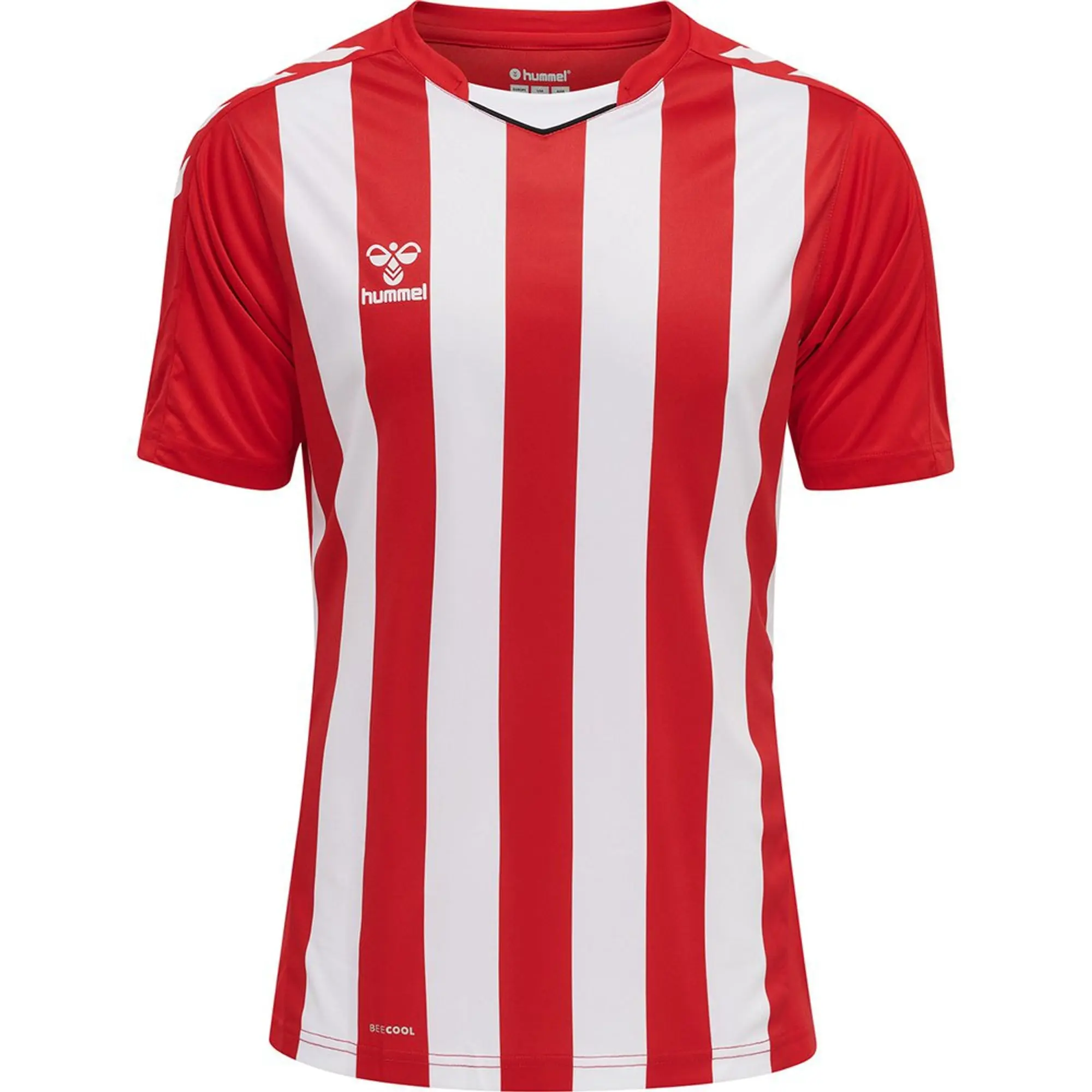 Hummel Striped Short Sleeve T-shirt  - Red