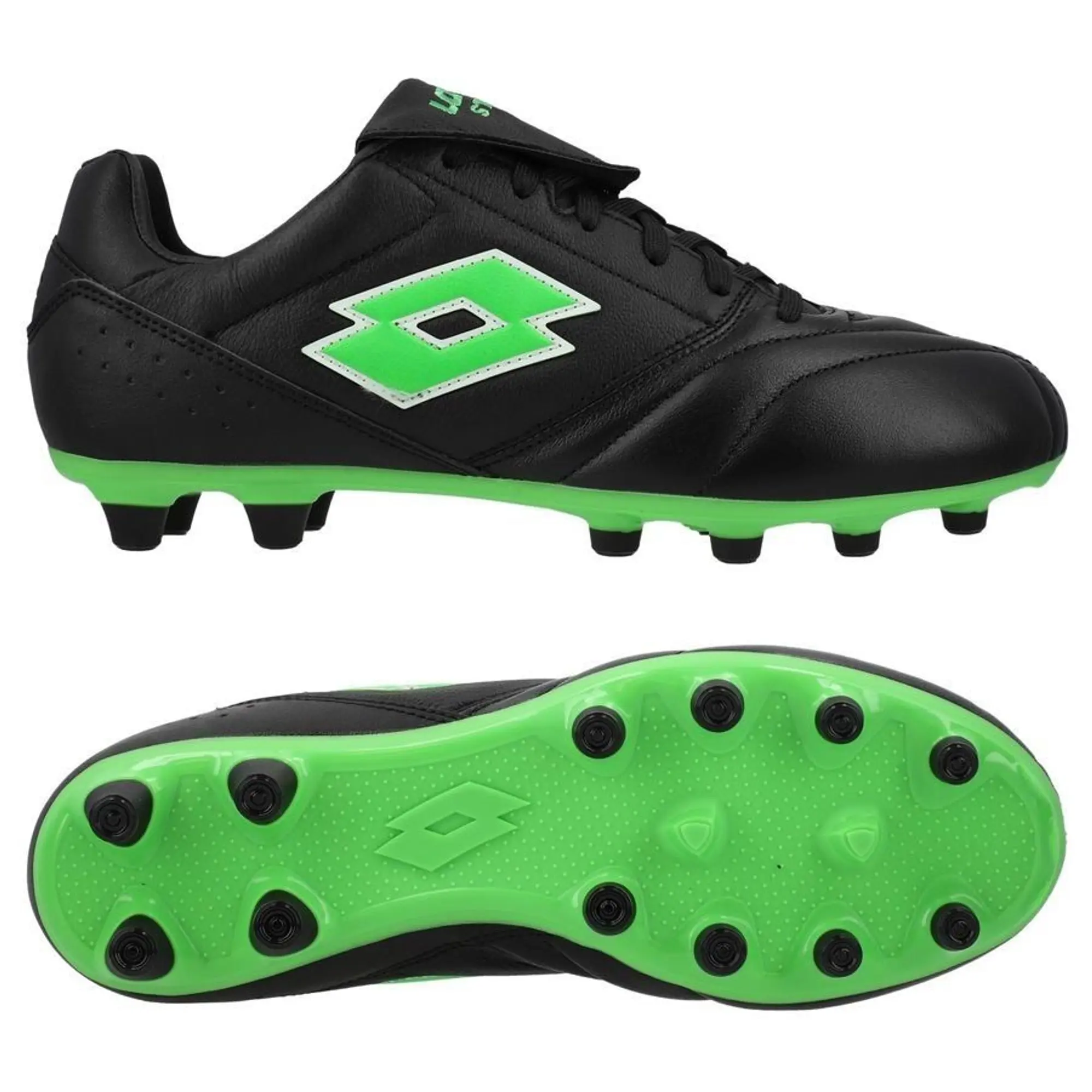 Lotto Stadio 200 Iii Fg - Black/Spring Green - ['Black']