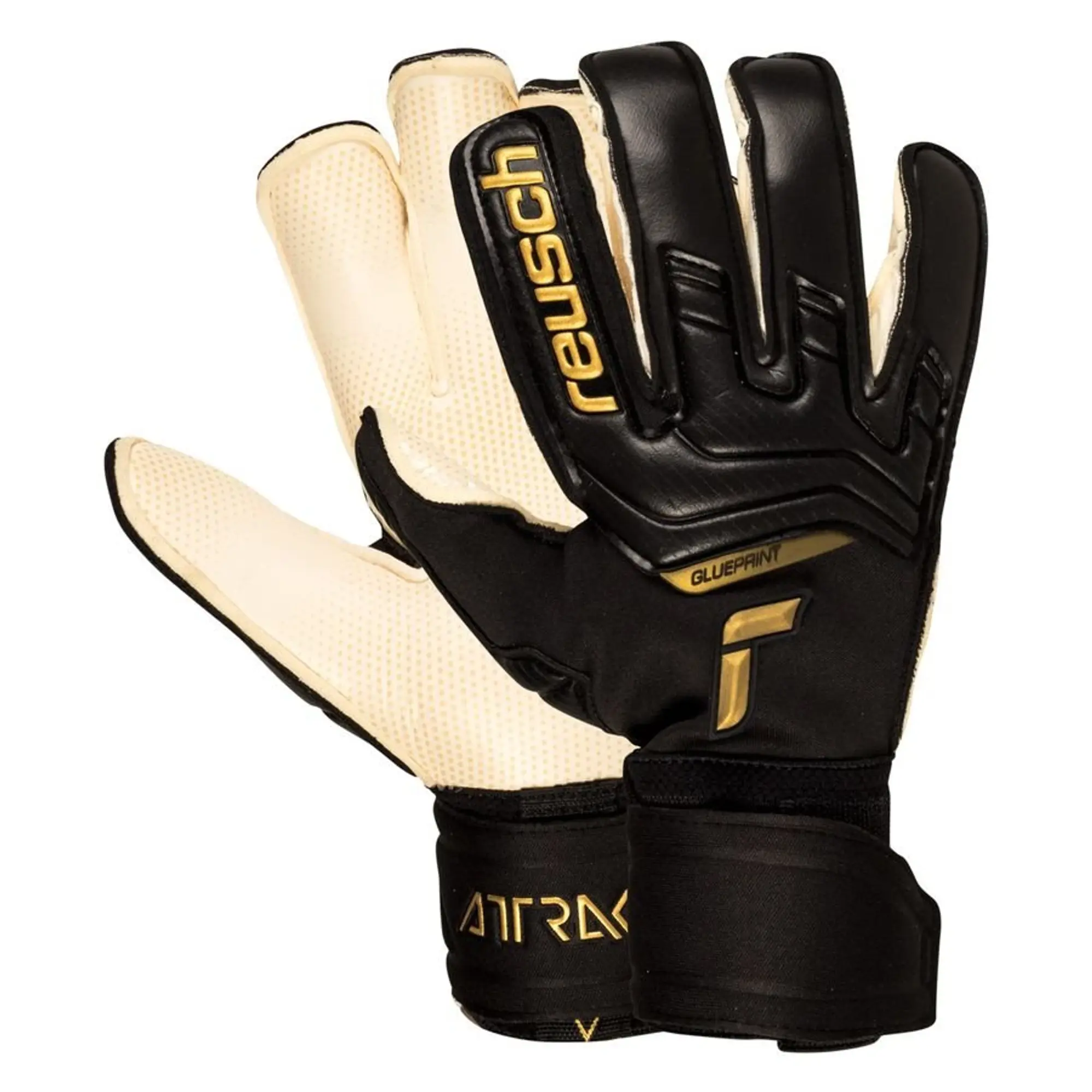 Reusch Goalkeeper Gloves Attrakt Gold X Glueprint - ['Black']