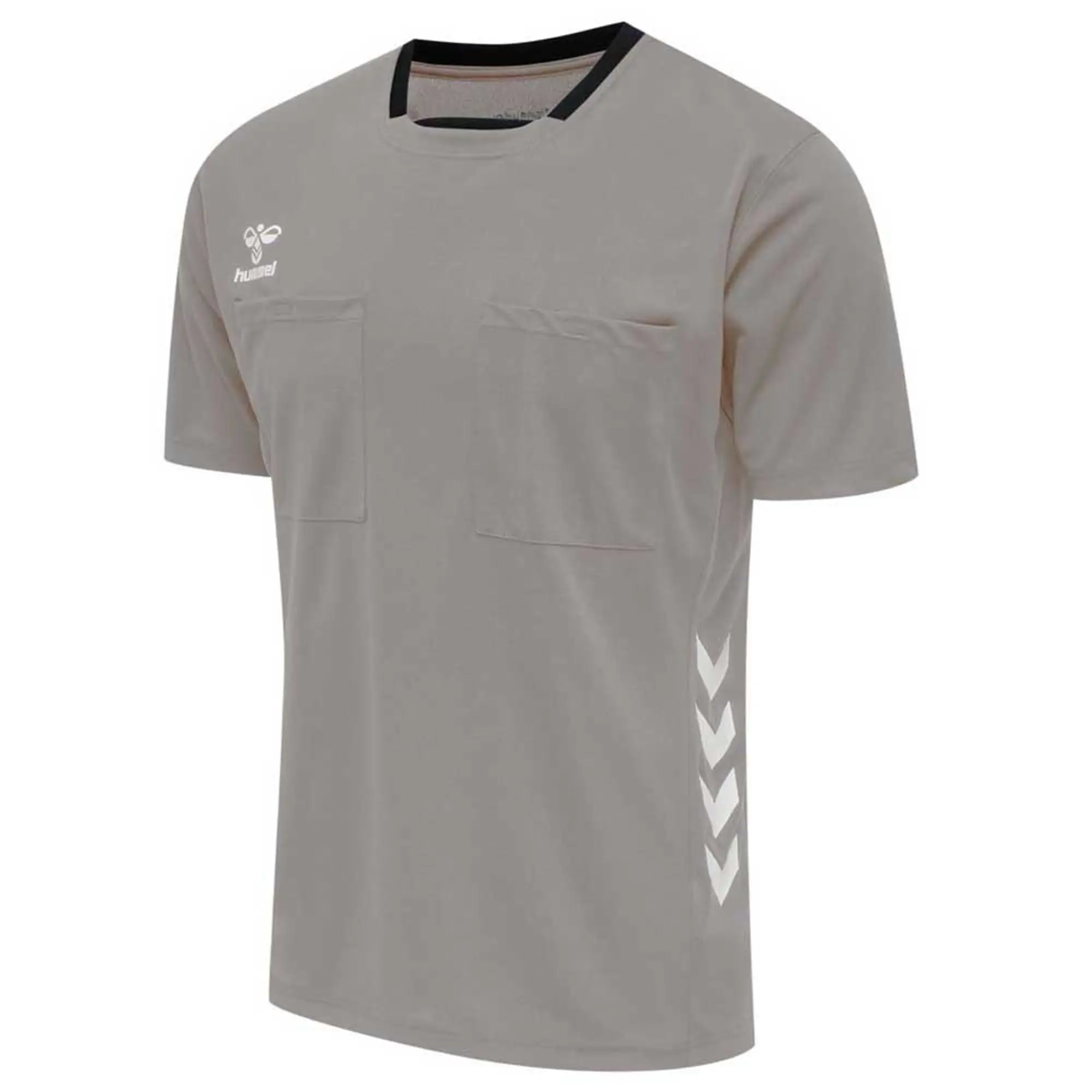 Hummel Referee Chevron Short Sleeve T-shirt  - Grey