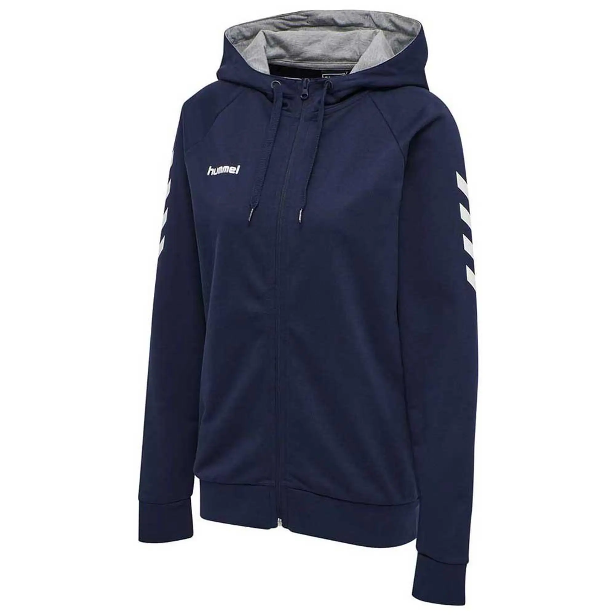 Hummel Fashionable Women's Zip Hoodie With Shoulder Chevrons -