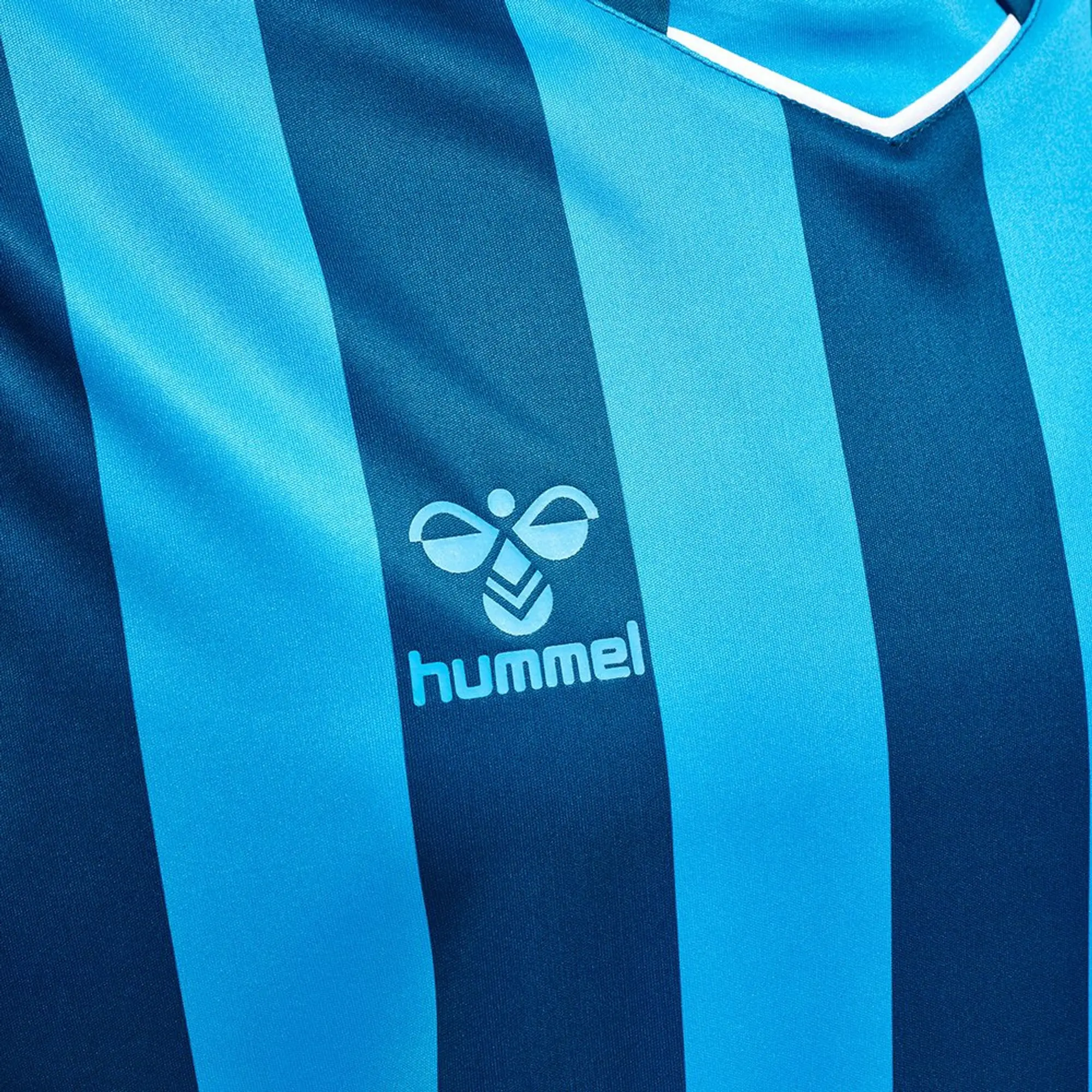 Hummel Striped Short Sleeve T-shirt  - Blue