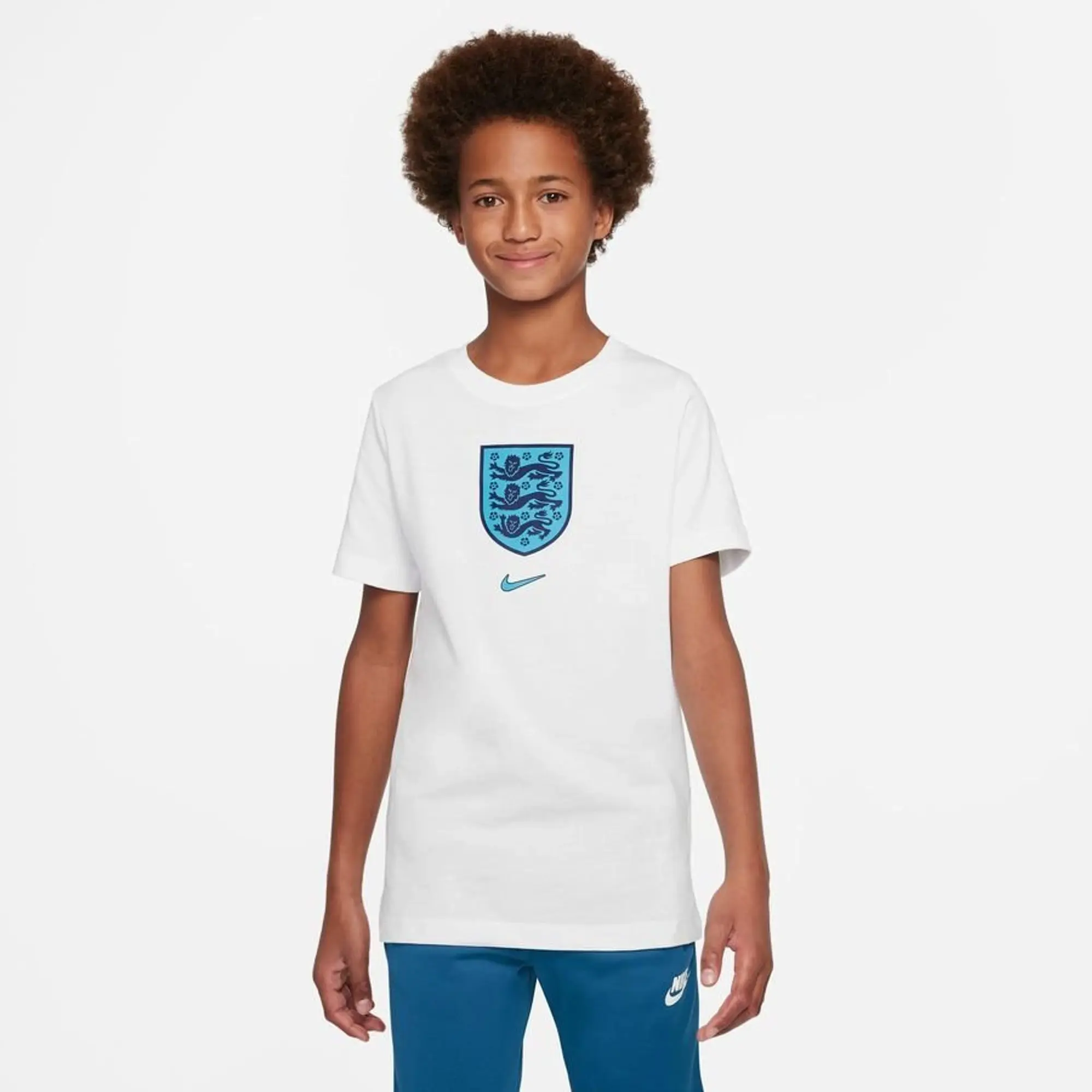 Nike England Crest T-Shirt Juniors - White