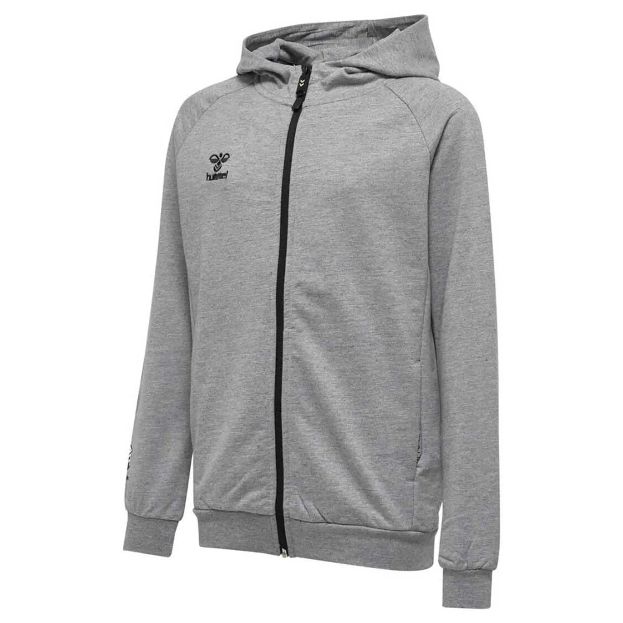 Hummel Move Grid Cotton Full Zip Sweatshirt  - Grey