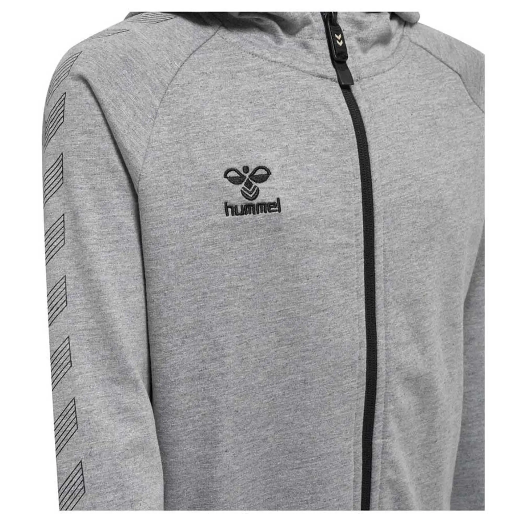 Hummel Move Grid Cotton Full Zip Sweatshirt  - Grey