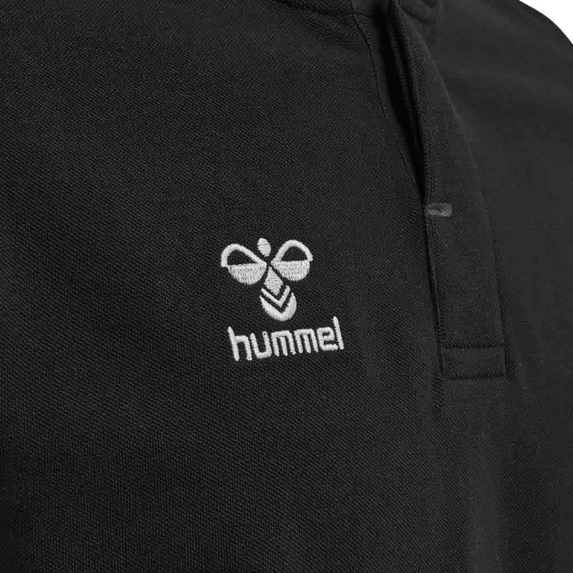 Hummel Move Grid Short Sleeve Polo  - Black
