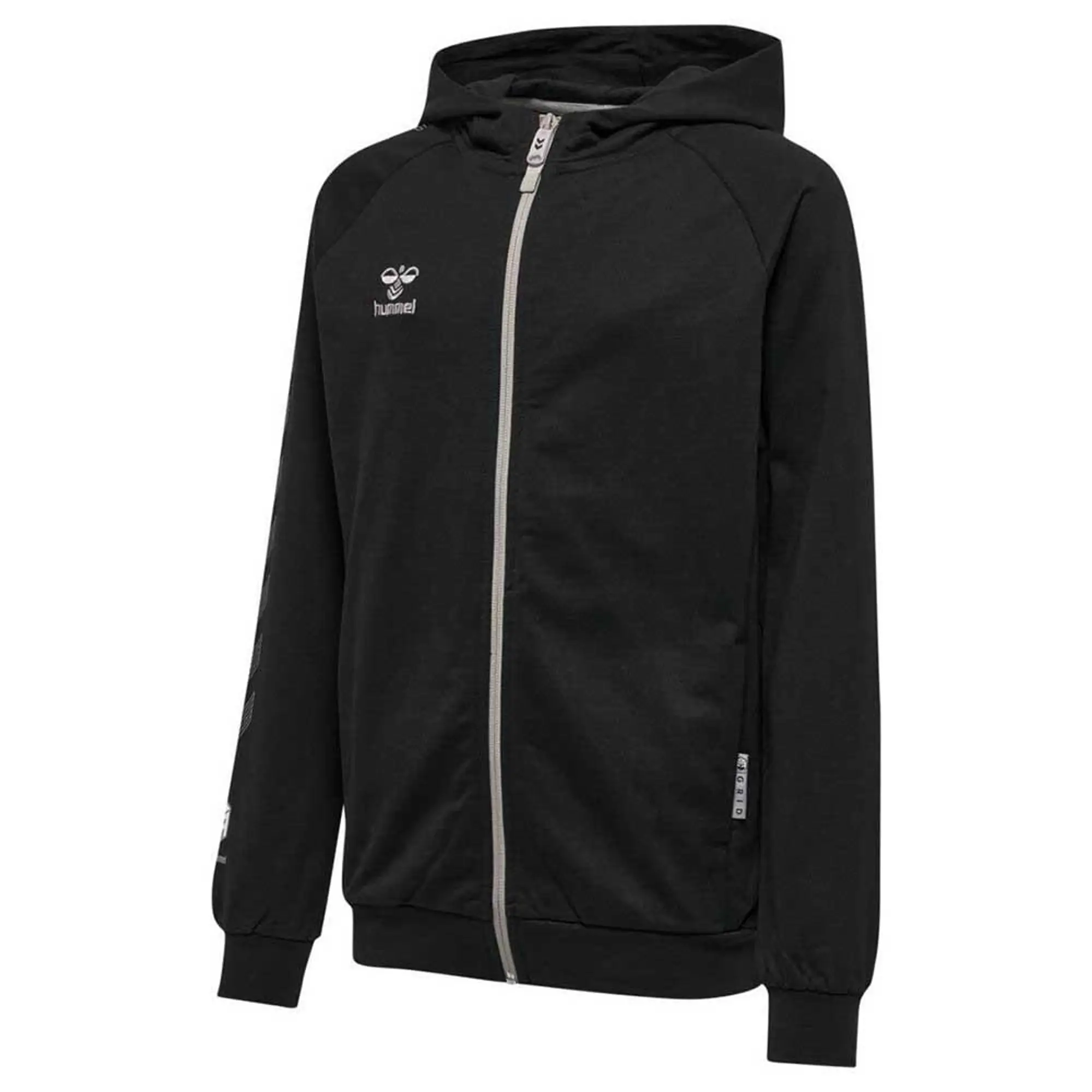Hummel Move Grid Cotton Full Zip Sweatshirt  - Black