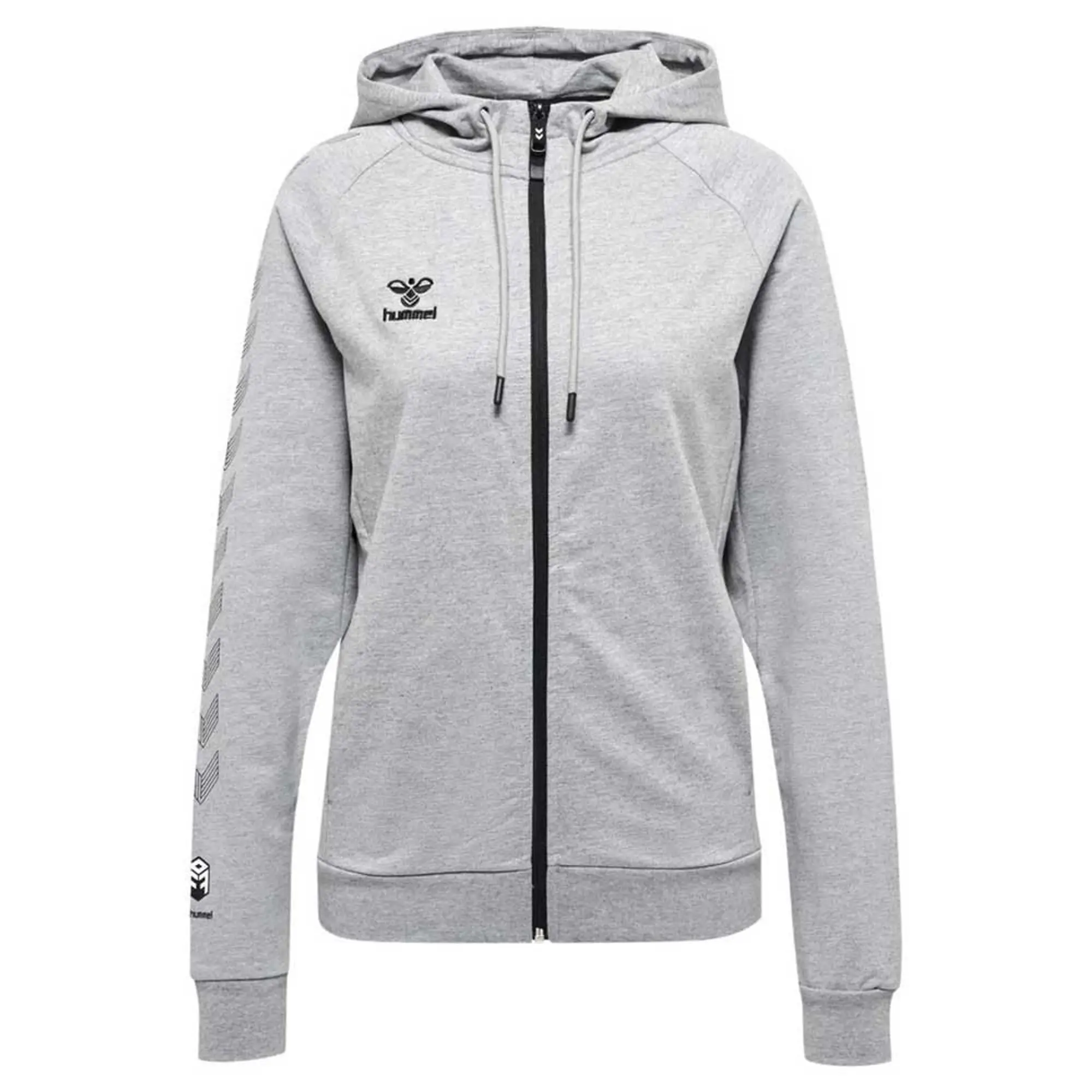 Hummel Move Grid Cotton Full Zip Sweatshirt  - Grey
