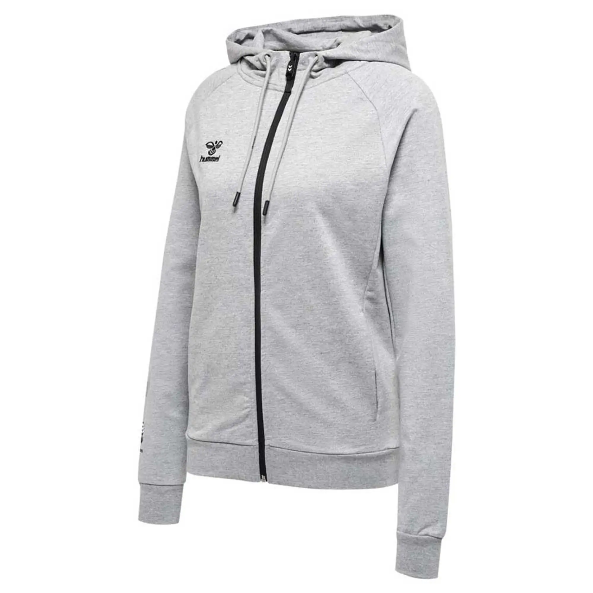 Hummel Move Grid Cotton Full Zip Sweatshirt  - Grey