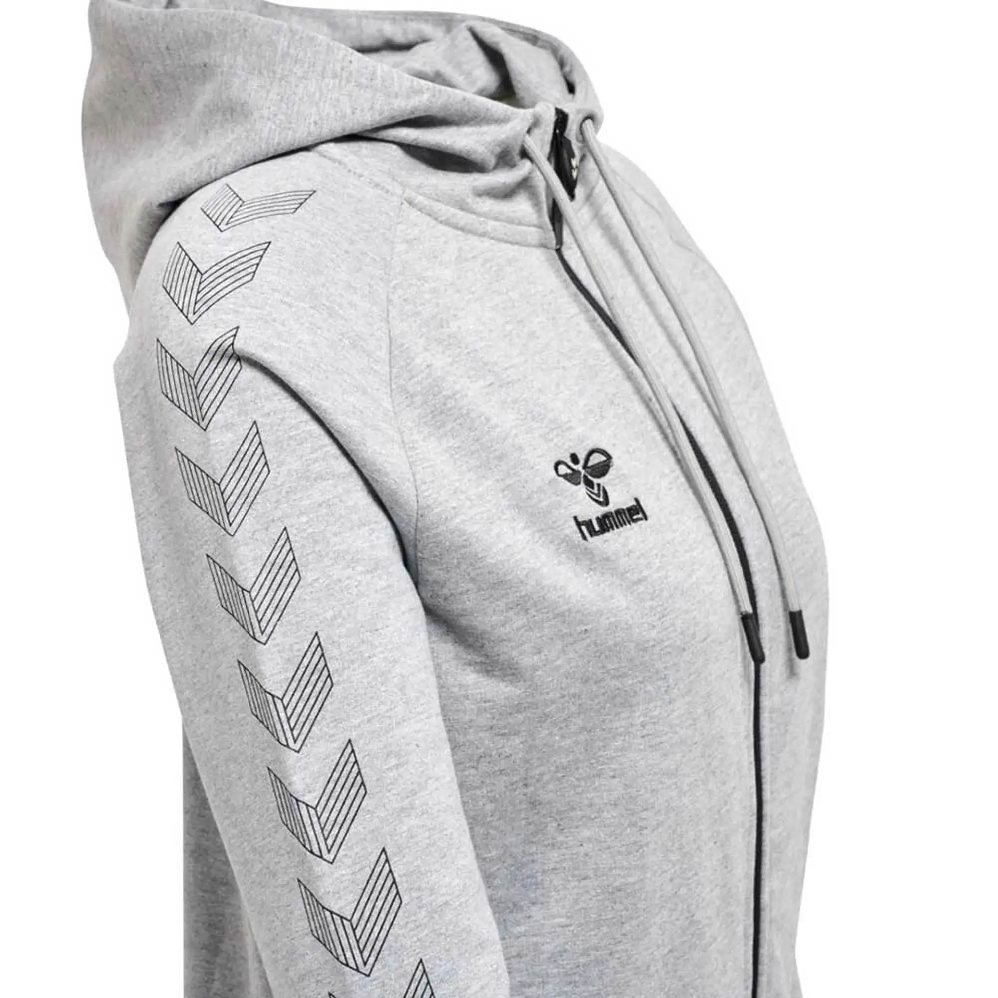 Hummel Move Grid Cotton Full Zip Sweatshirt  - Grey