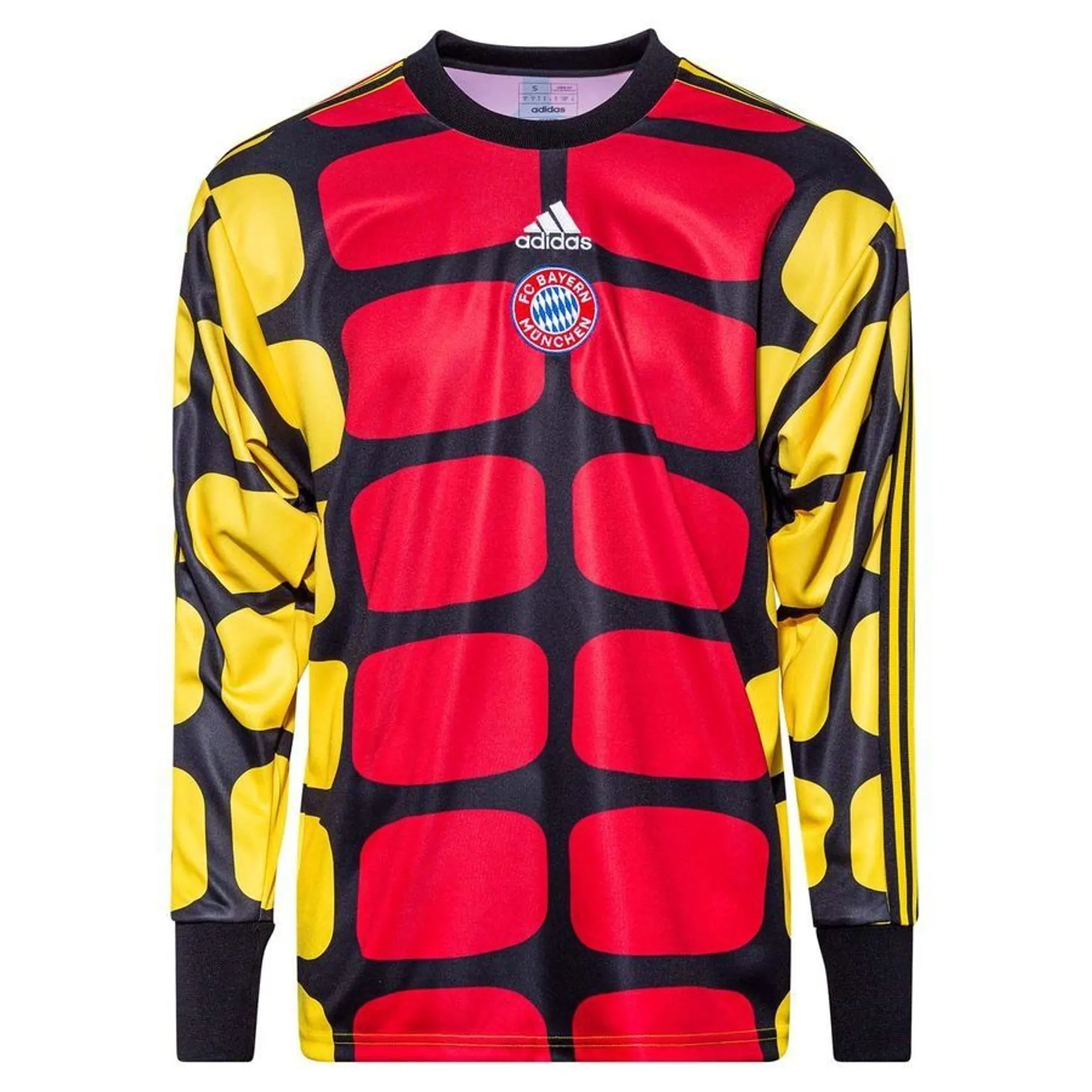 adidas Bayern München Goalkeeper Shirt Retro Icon - Black/Equipment Yellow/Team Power Red - ['Yellow', 'Black', 'Red']