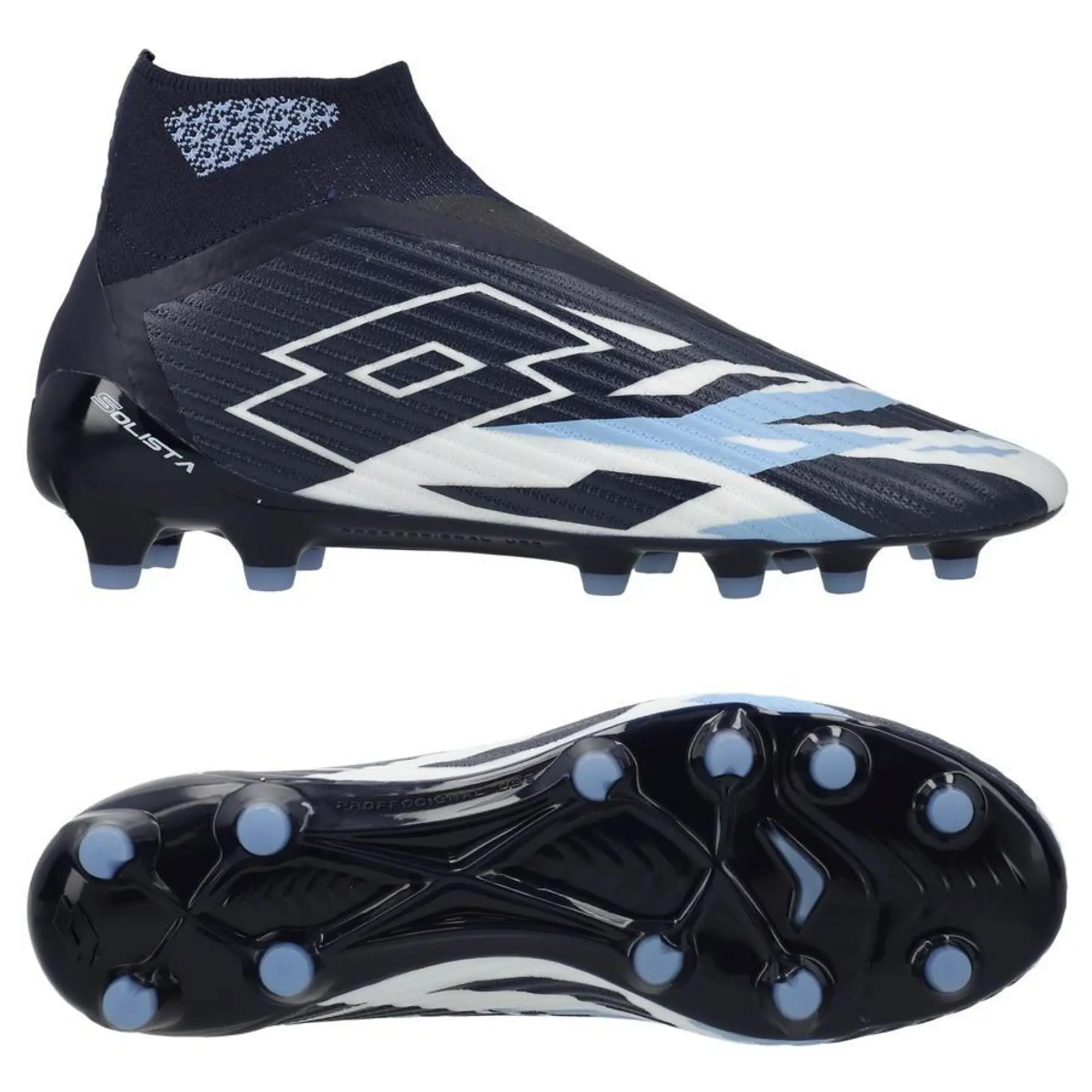 Lotto Solista 100 Vi Gravity Fg - Navy Blue/All White - ['Blue']