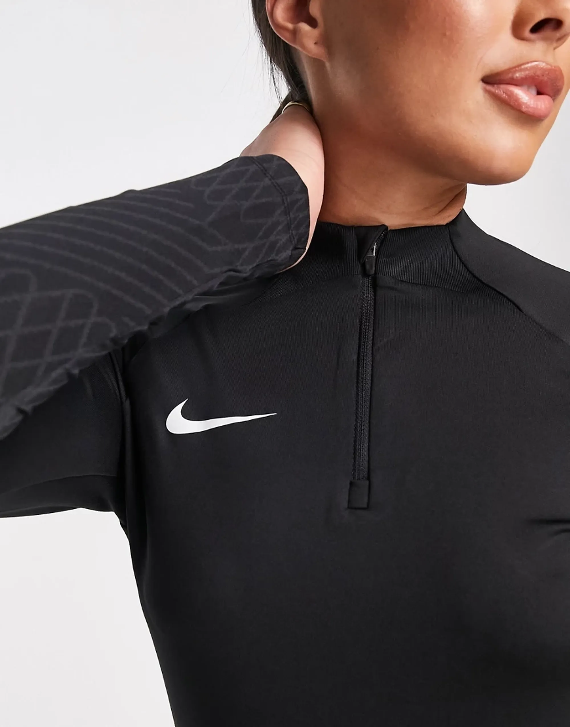 Nike Football Strike Dri Fit Half Zip Drill Top In Black