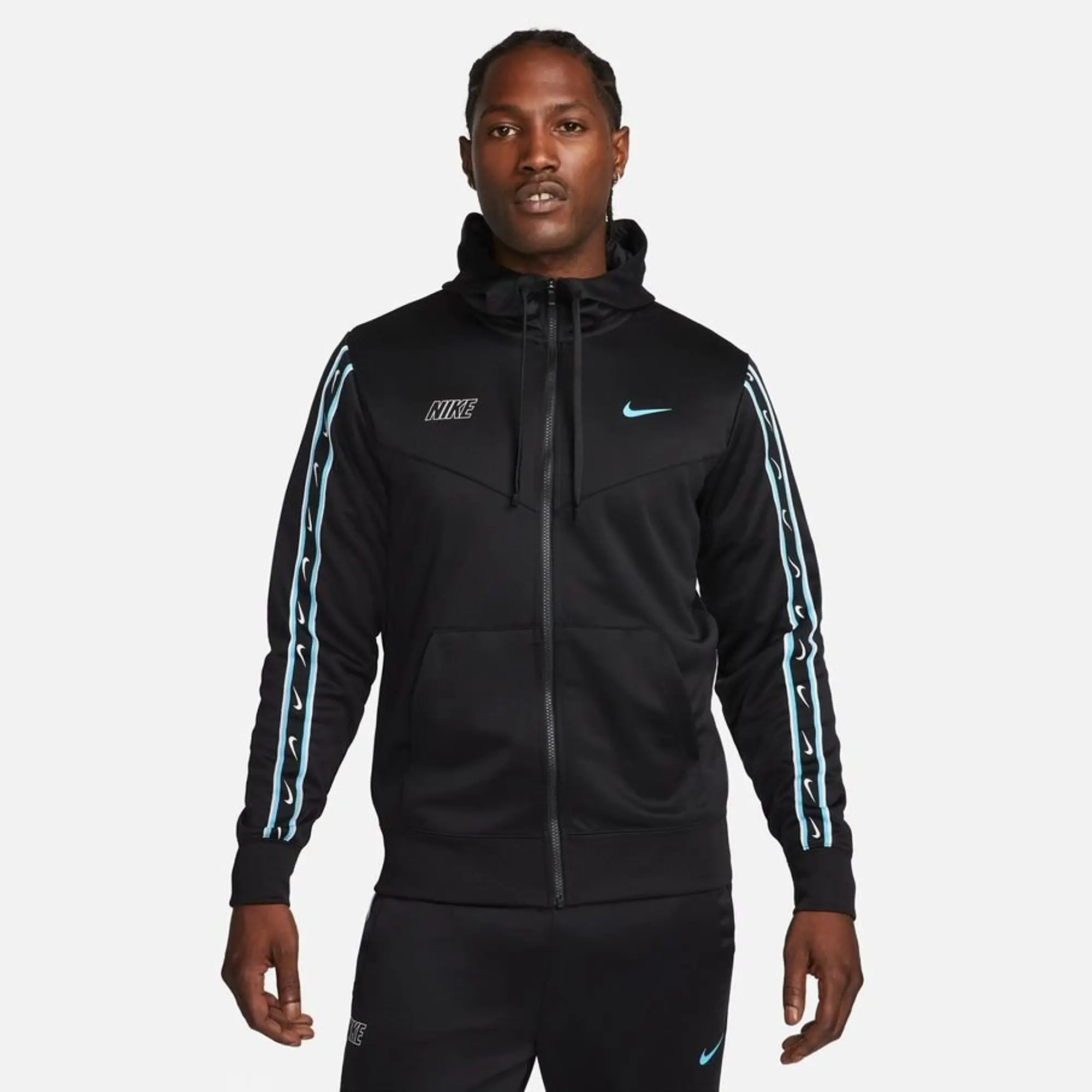 Nike Hoodie Sportswear Nsw Repeat Black DX2025 011 FOOTY.COM