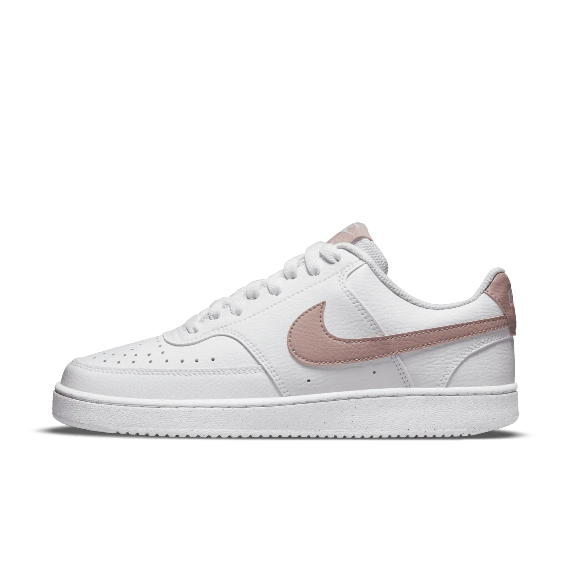 Nike court vision next nature trainers in white & pink