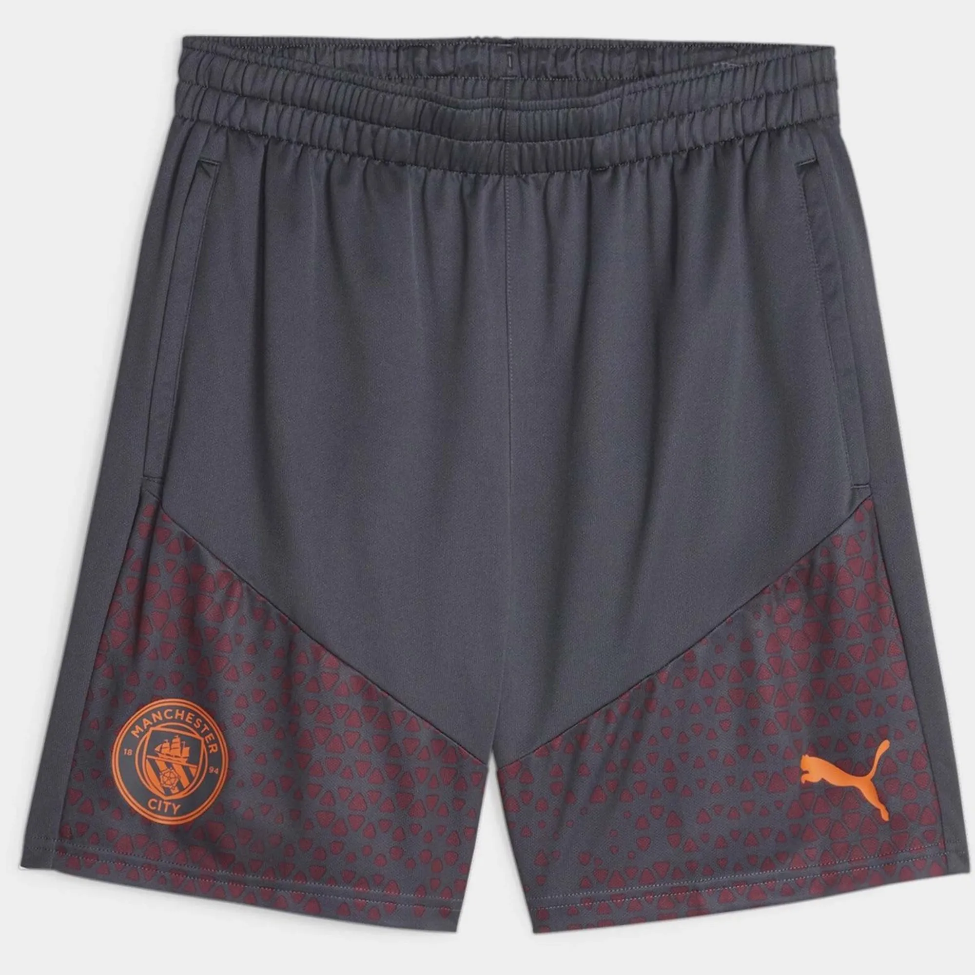 Puma Manchester City Training Shorts - Grey/Orange - ['Grey']