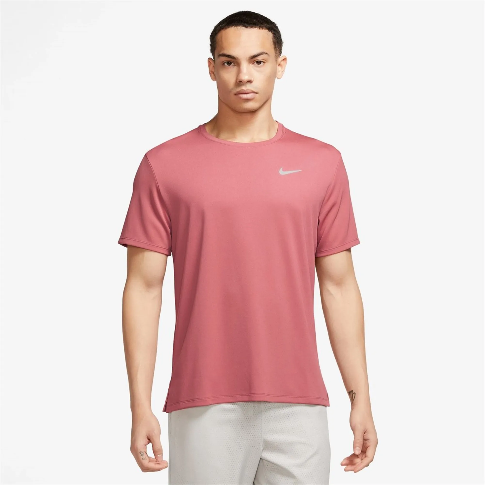 Nike DriFit Miler Running Top Mens - Red