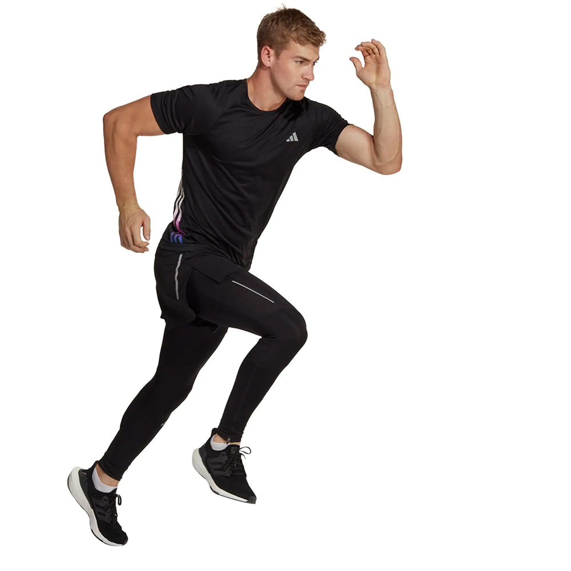 adidas Run Icons 3S Running Shirt Men - Black