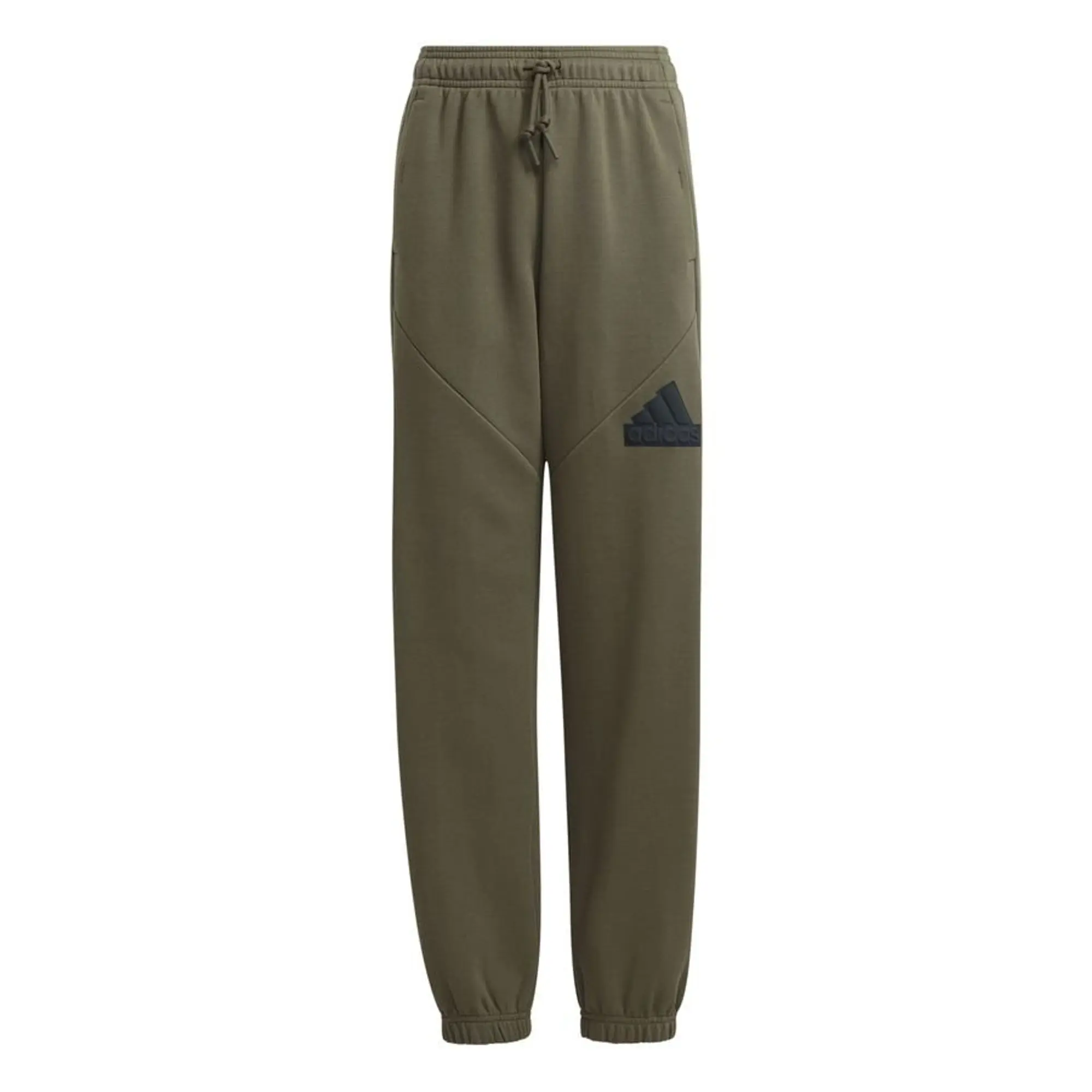 Manchester United adidas Future Icons Logo Tracksuit Bottoms - Olive Strata - Kids