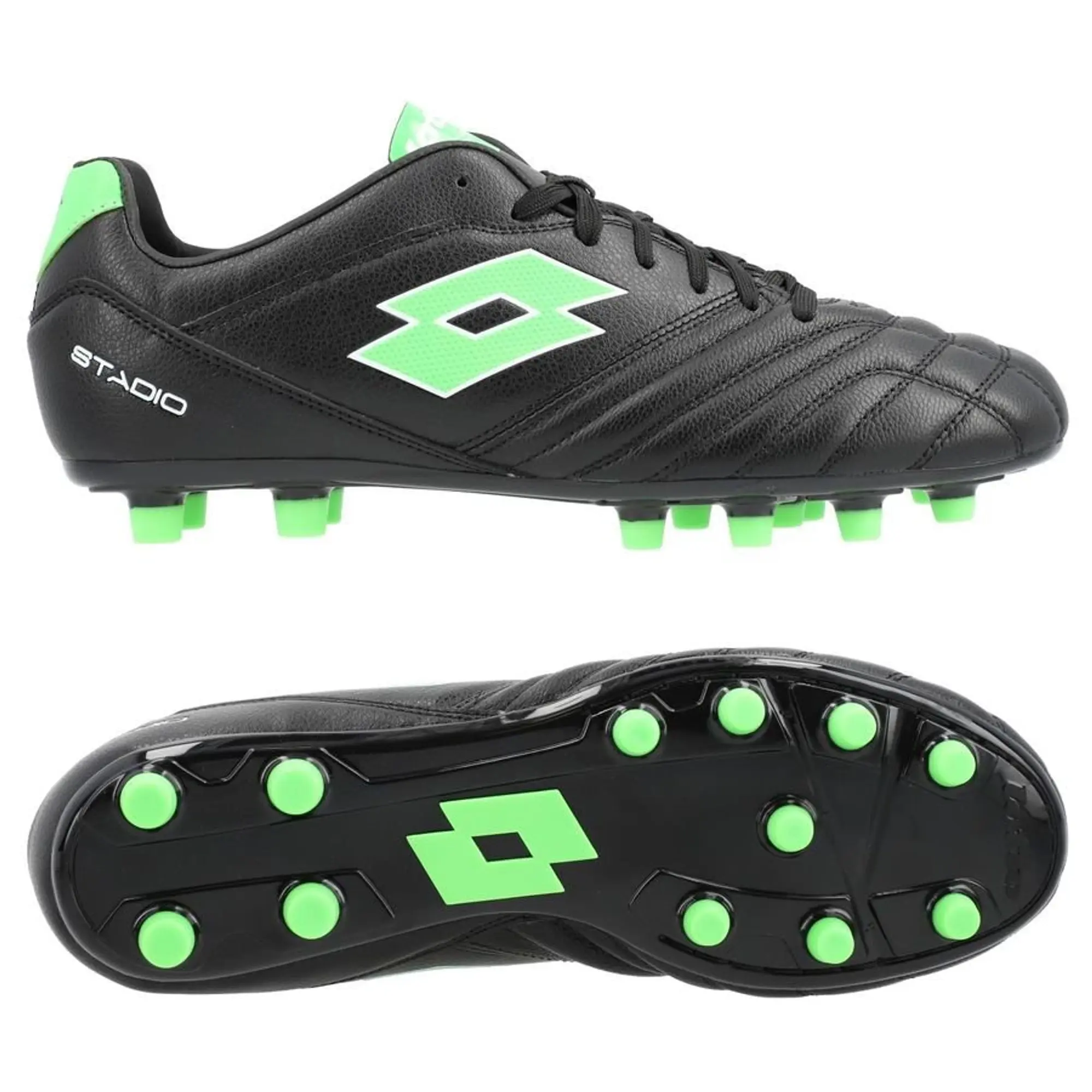 Lotto Stadio 300 Iii 50 Fg - Black/Spring Green - ['Black']