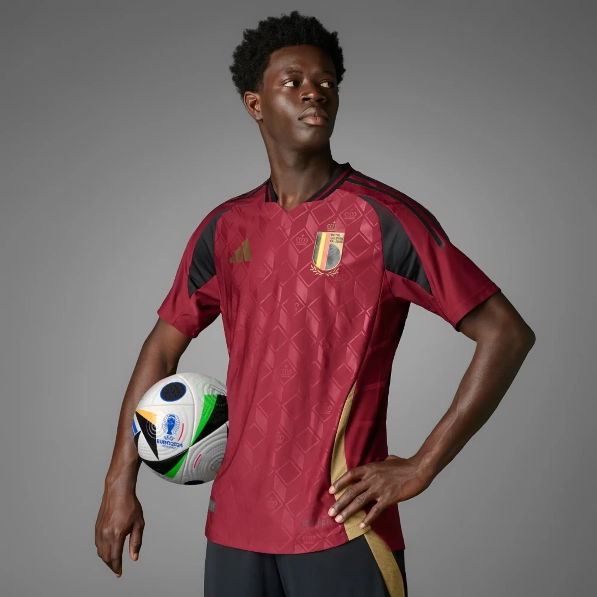 adidas Belgium Mens SS Player Issue Home Shirt 2024