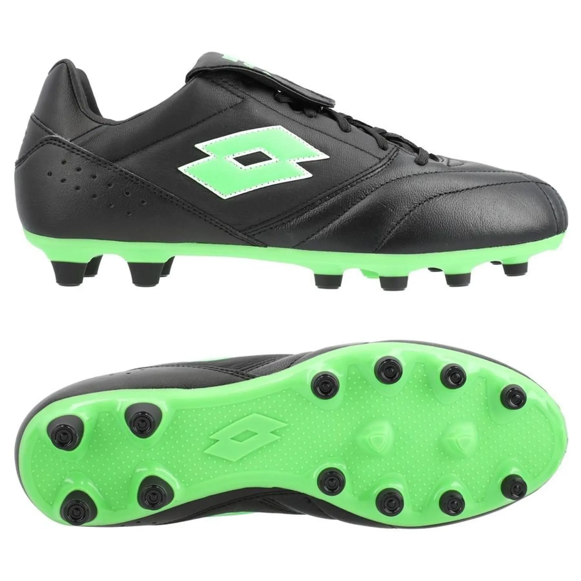 Lotto Stadio 200 Iii 50 Fg - Black/Spring Green - ['Black', 'Green']