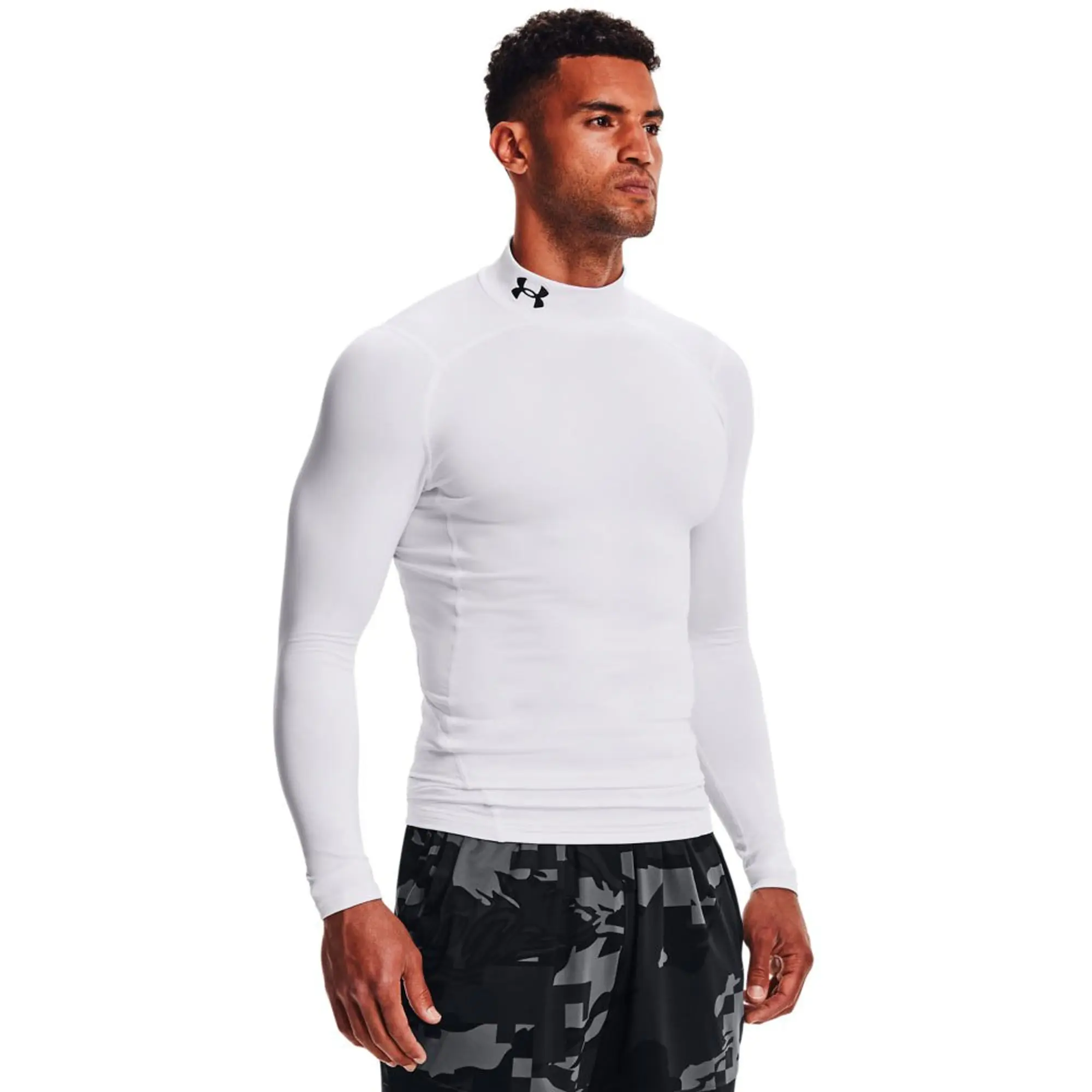 Under Armour Men's ColdGear® Compression Mock White / Black XS