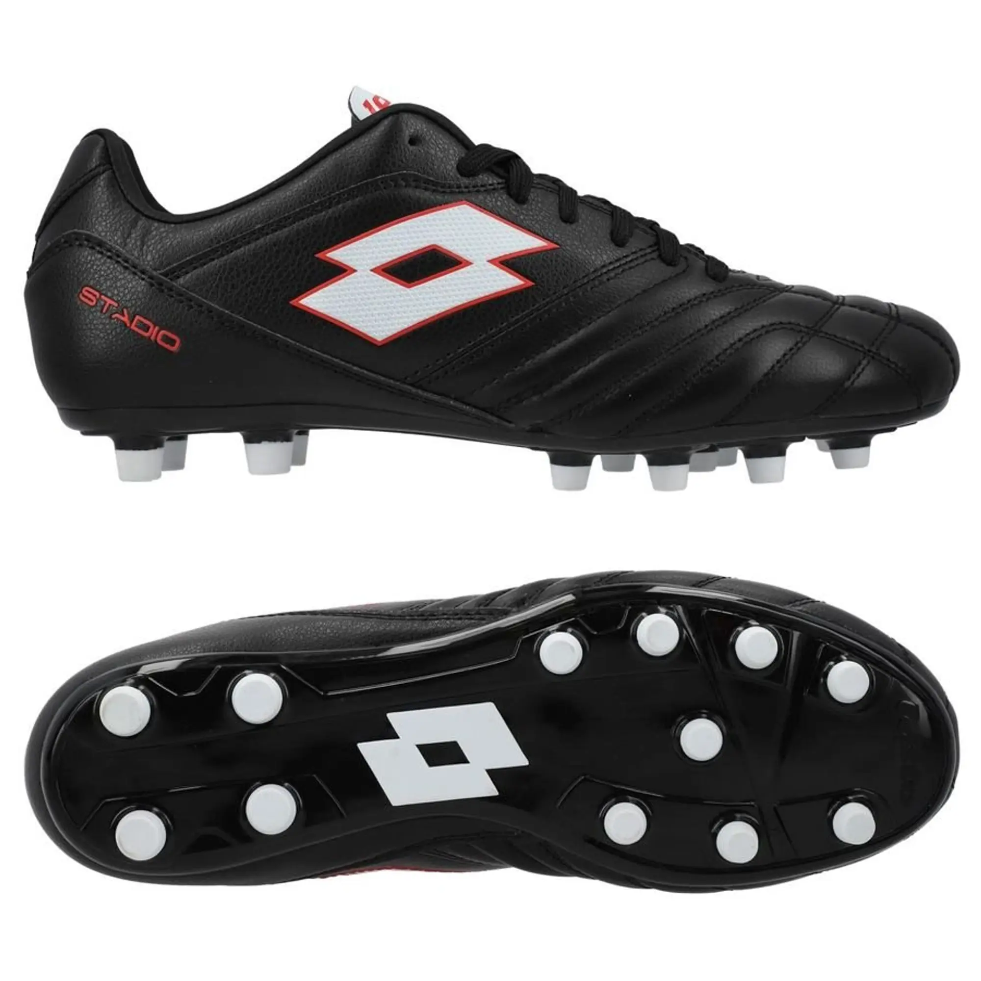 Lotto Stadio 300 Iii Fg - Black/White/Red - ['Black']