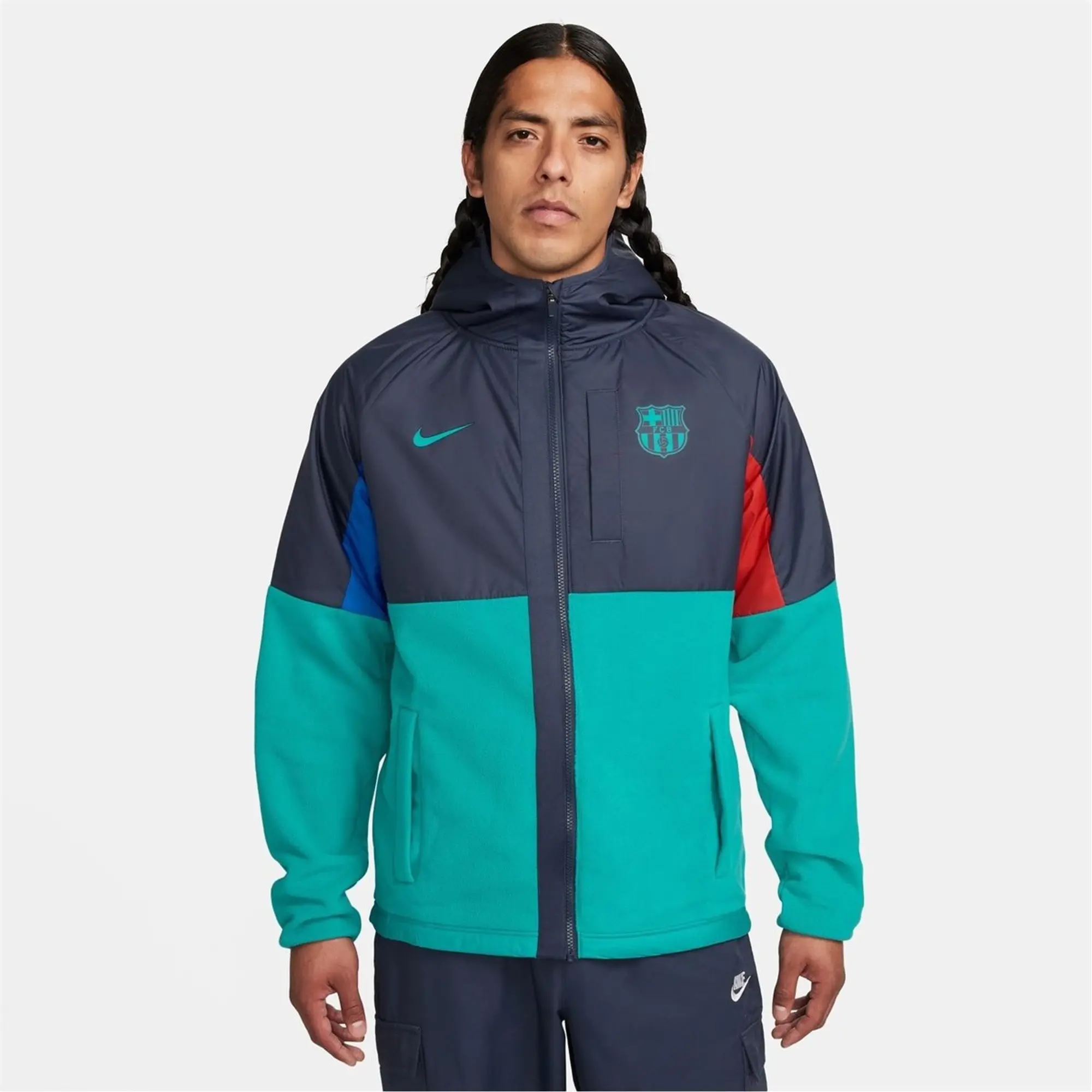 Nike FC Barcelona 23 24 Third WInterized AWF Jacket Thunder Blue Energy Energy