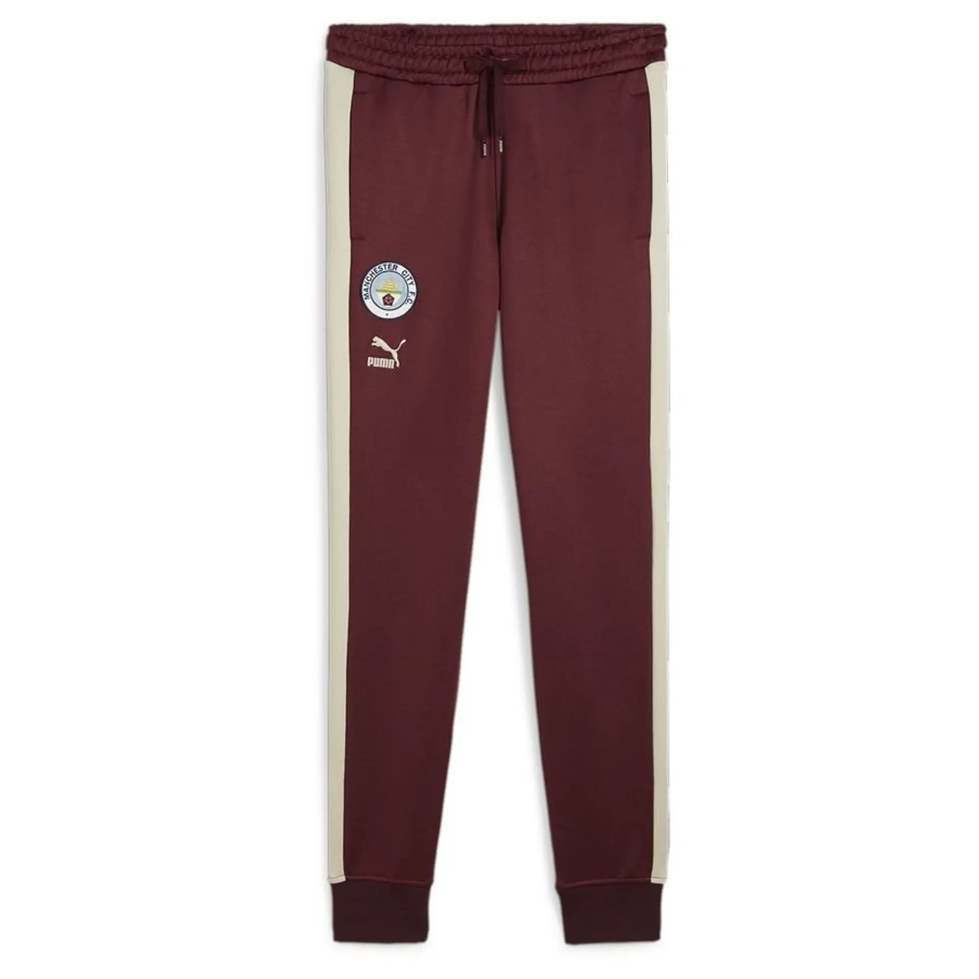 Puma Manchester City Track Pants Ftblheritage T7 - Bordeaux/Beige - ['Red']