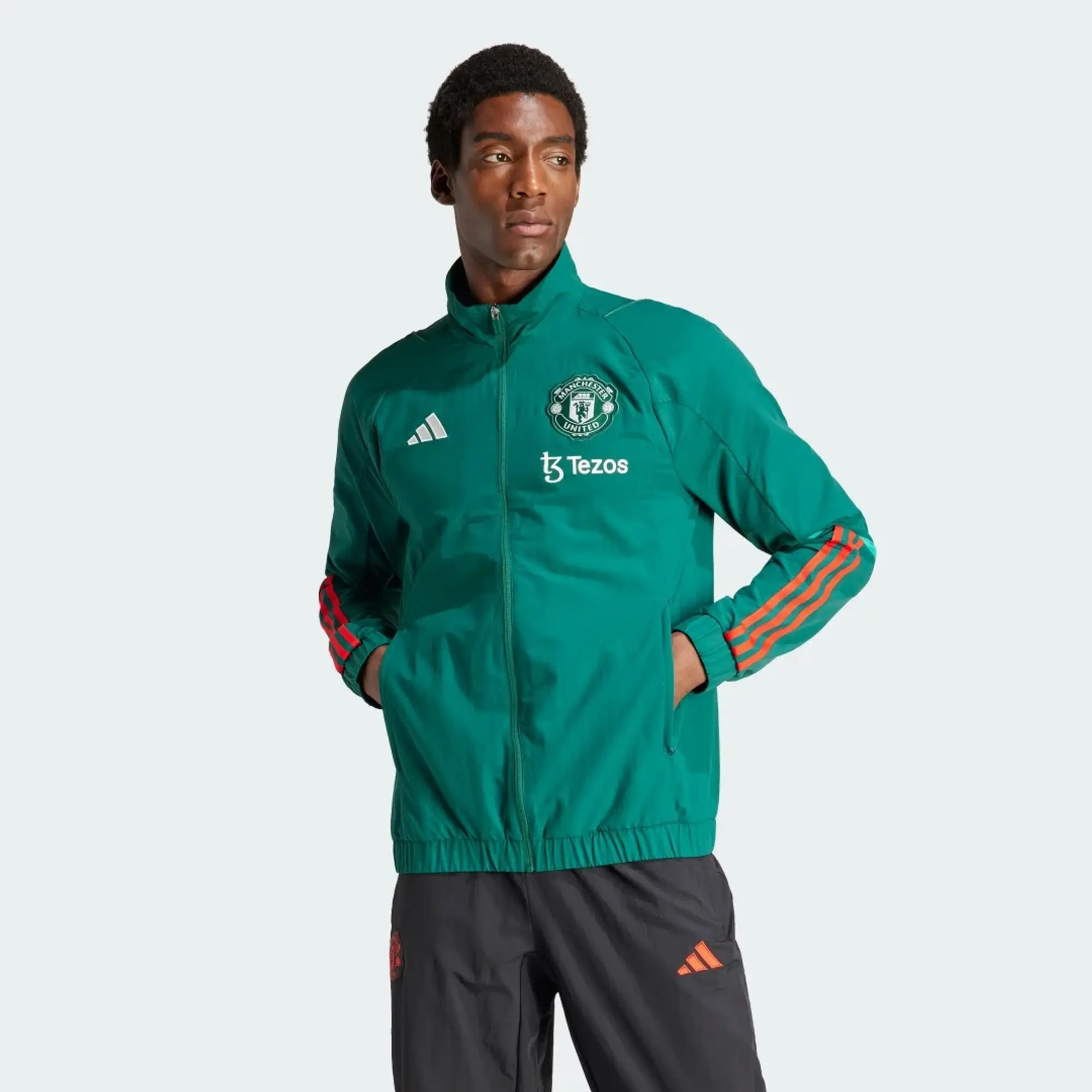 Manchester United adidas Training Presentation Jacket - Green