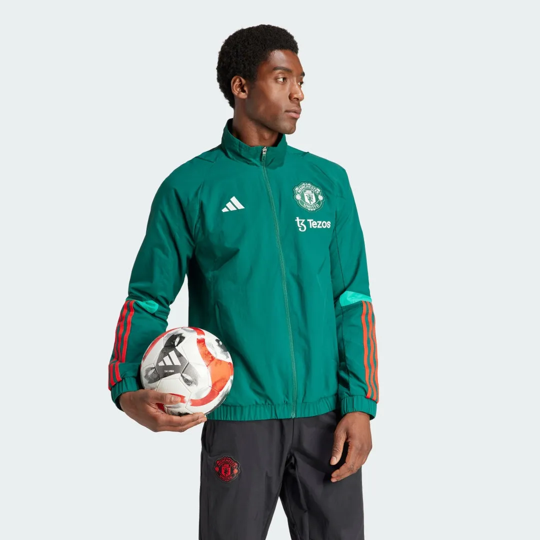 Manchester United adidas Training Presentation Jacket - Green