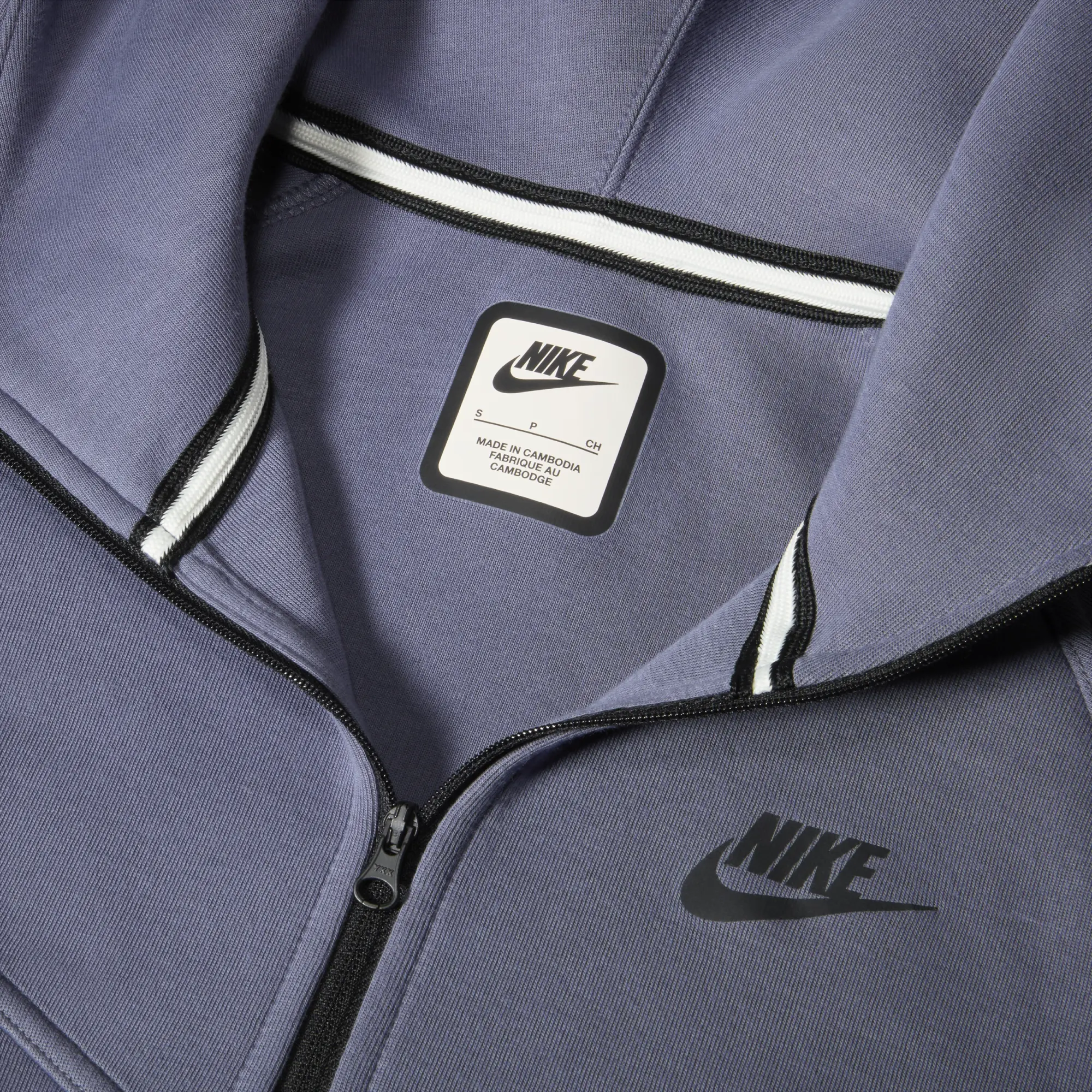 Nike Sportswear Tech Fleece Windrunner Women's Full-Zip Hoodie - Grey - Cotton/Polyester