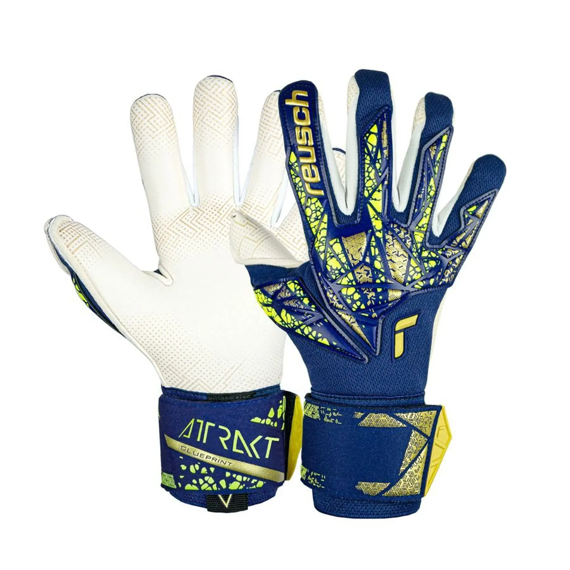 Reusch Goalkeeper Glove Attrakt Gold X Glueprint - ['Blue']