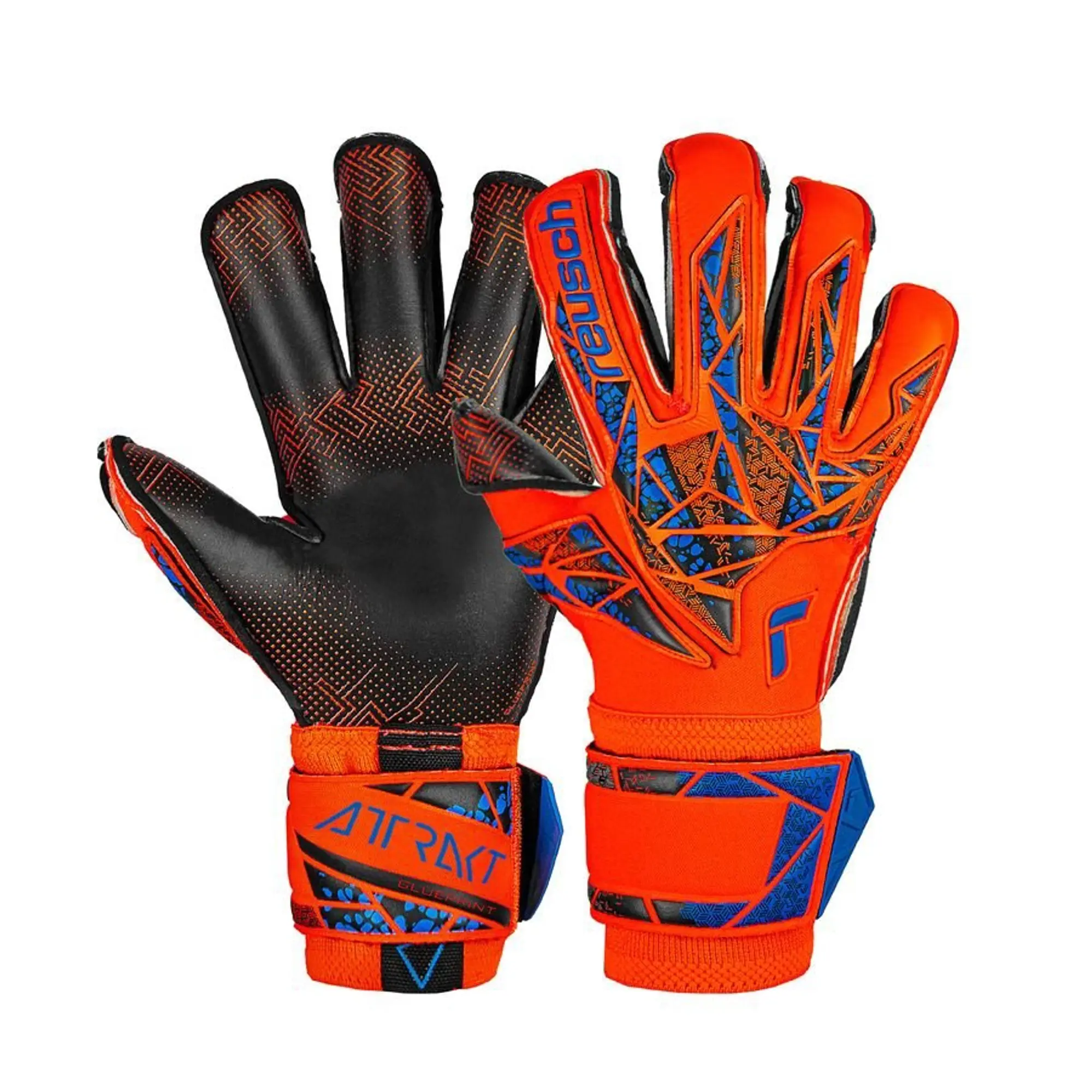 Reusch Goalkeeper Glove Attrakt Gold X Evolution Glueprint Hyper Orange - ['Orange']