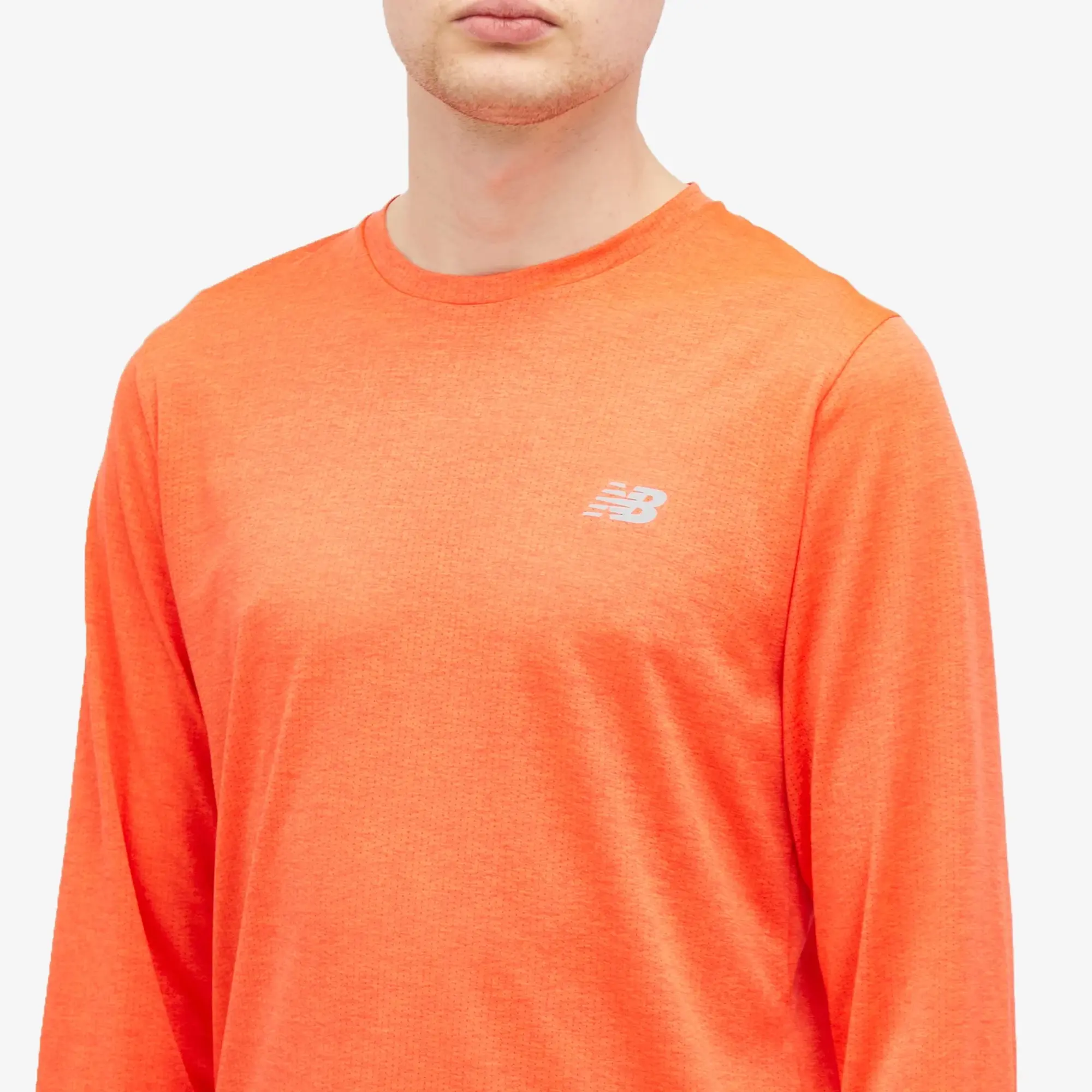 New Balance Men's Athletics Long Sleeve in Purple Poly Knit