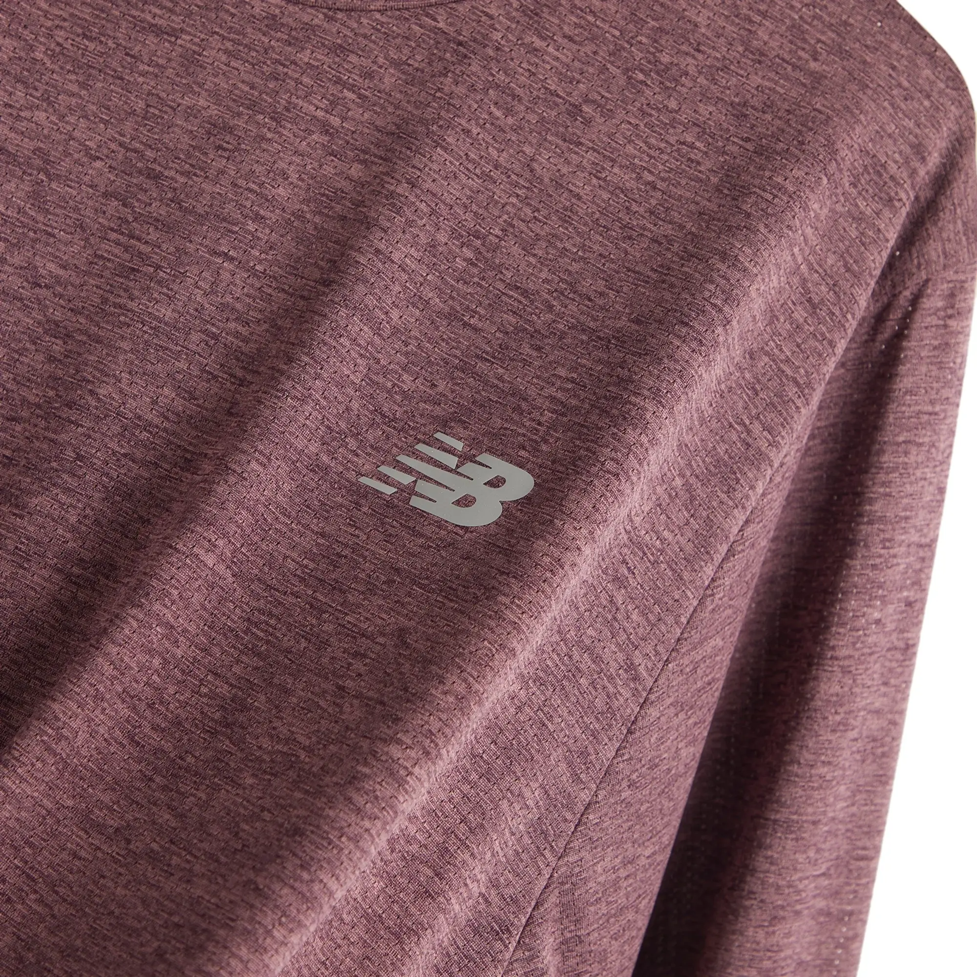 New Balance Men's Athletics Long Sleeve in Purple Poly Knit