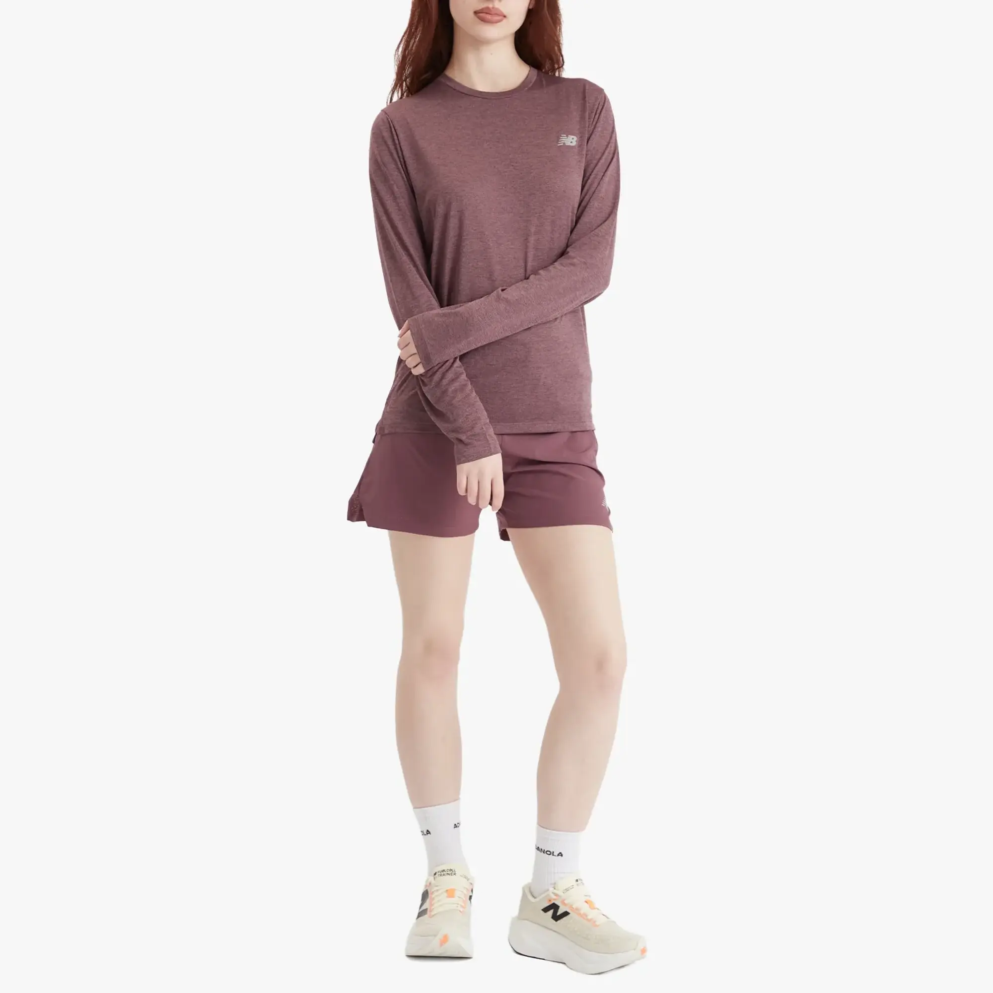 New Balance Men's Athletics Long Sleeve in Purple Poly Knit