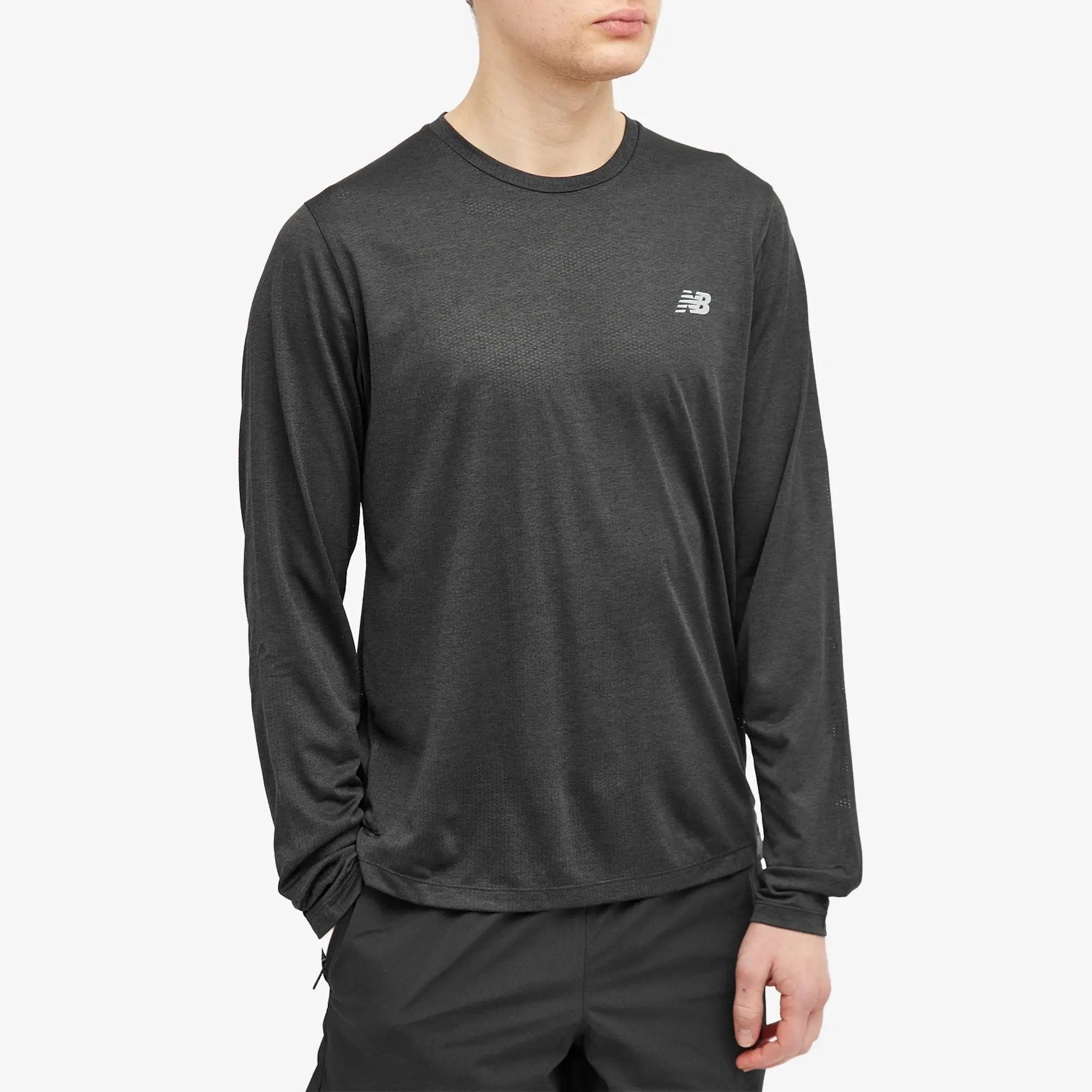 New Balance Men's Athletics Long Sleeve in Purple Poly Knit