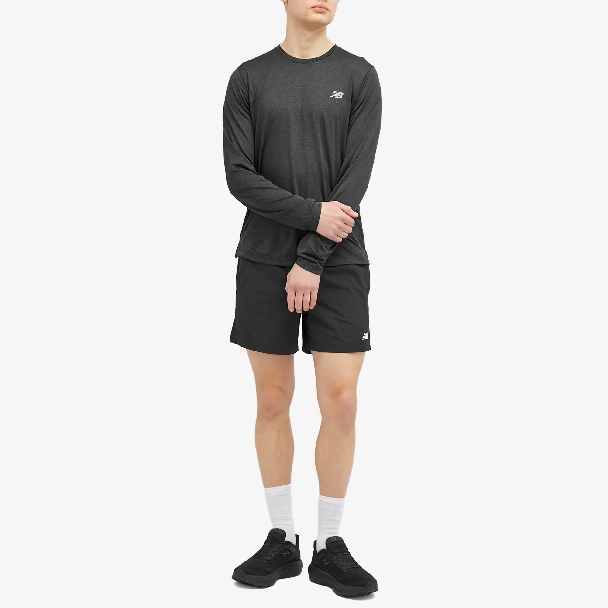 New Balance Men's Athletics Long Sleeve in Purple Poly Knit