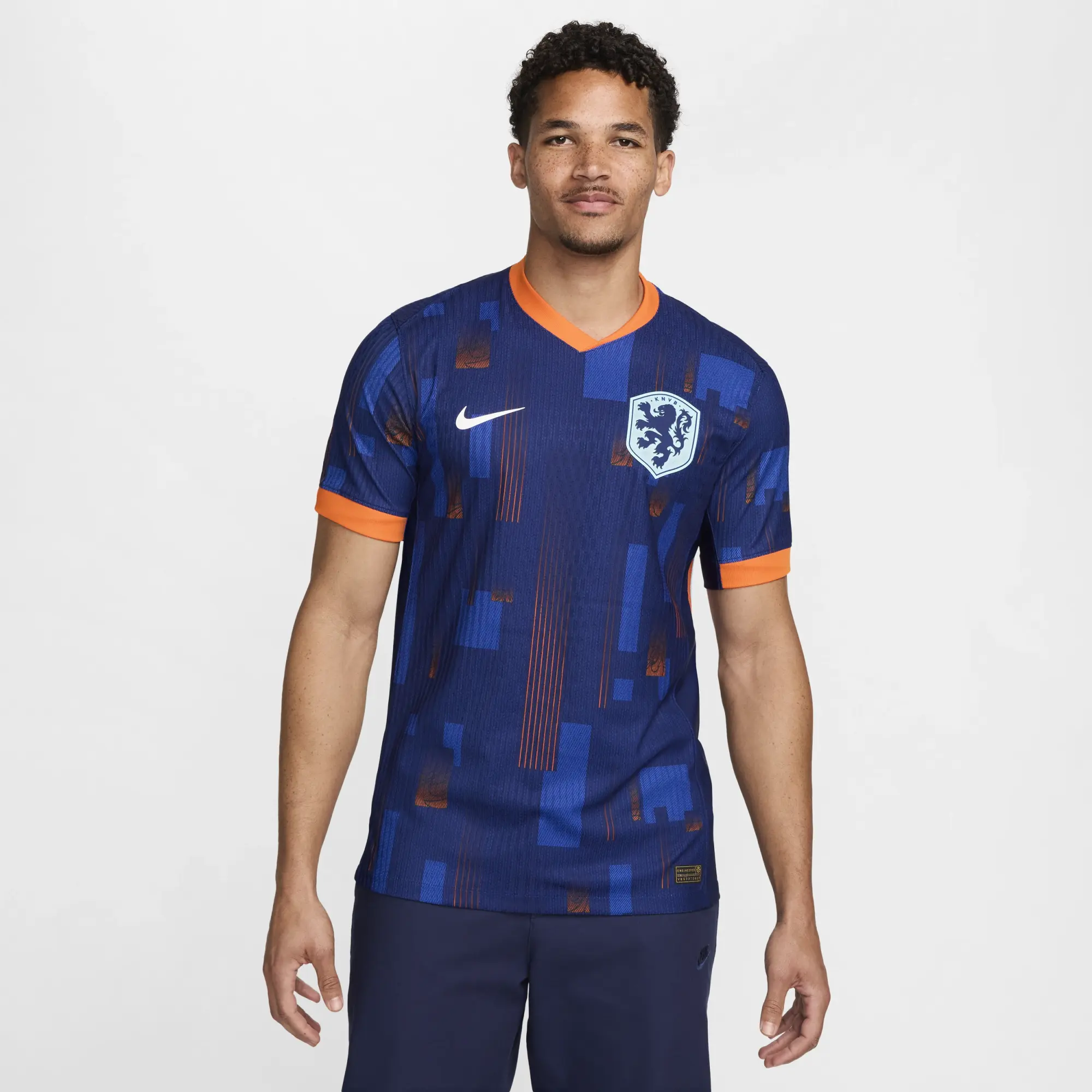 Netherlands (Men's Team) 2024/25 Match Away Men's Nike Dri-FIT ADV Football Authentic Shirt - Blue - Polyester