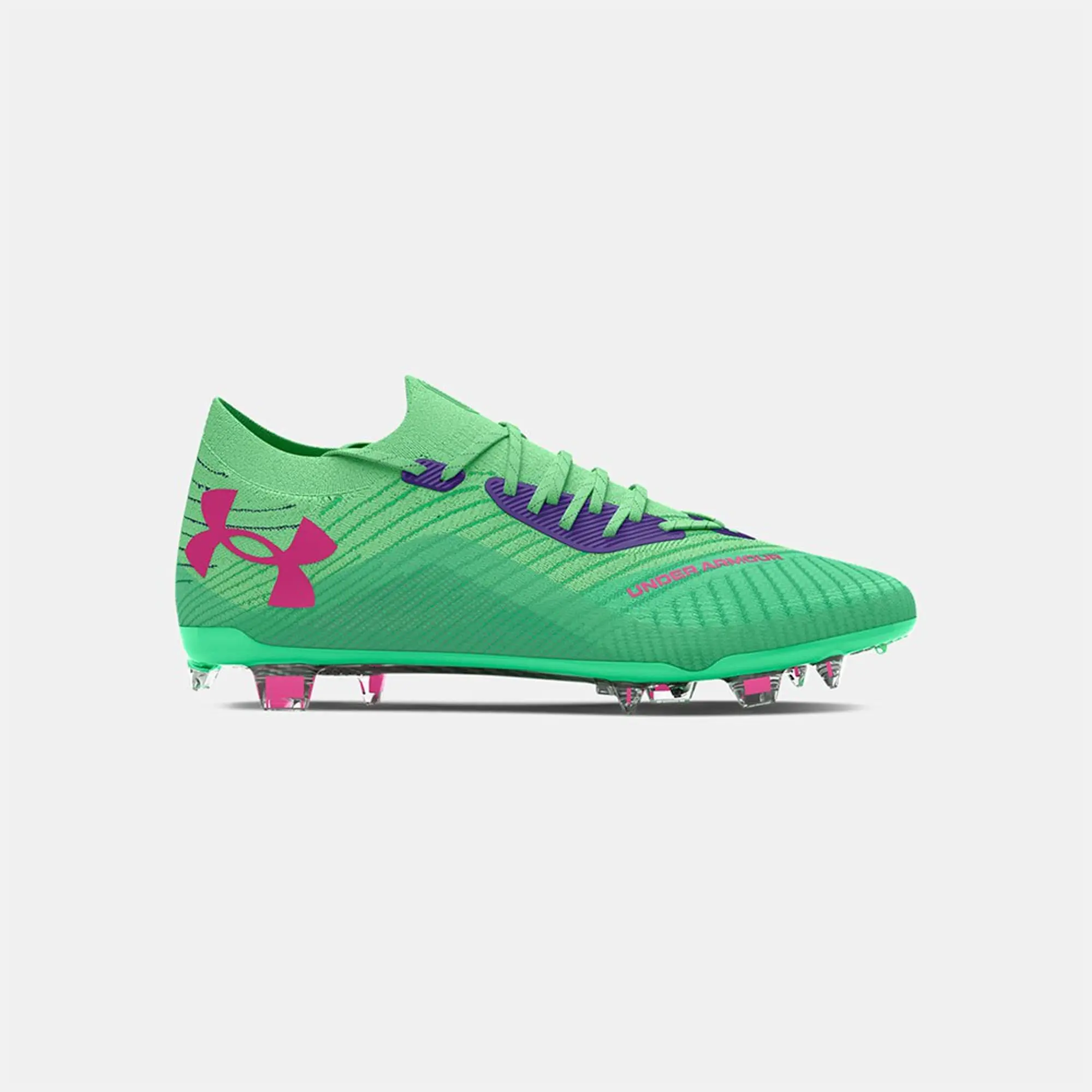 Men's  Under Armour  Shadow Elite 2 Firm Ground Football Boots Matrix Green / Vapor Green / Astro Pink 12