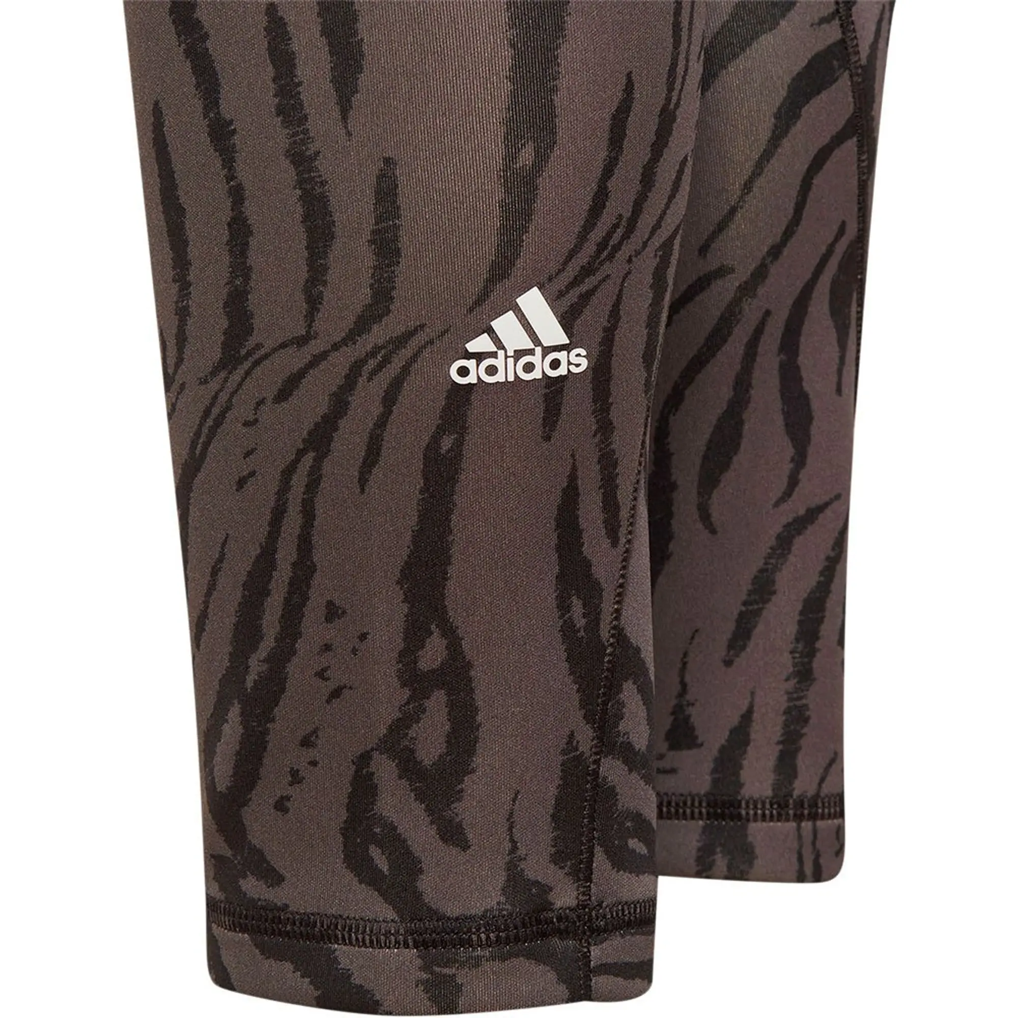 adidas Optime Aeroready Sport Icon Animal Print 7/8 Leggings Girls - Grey