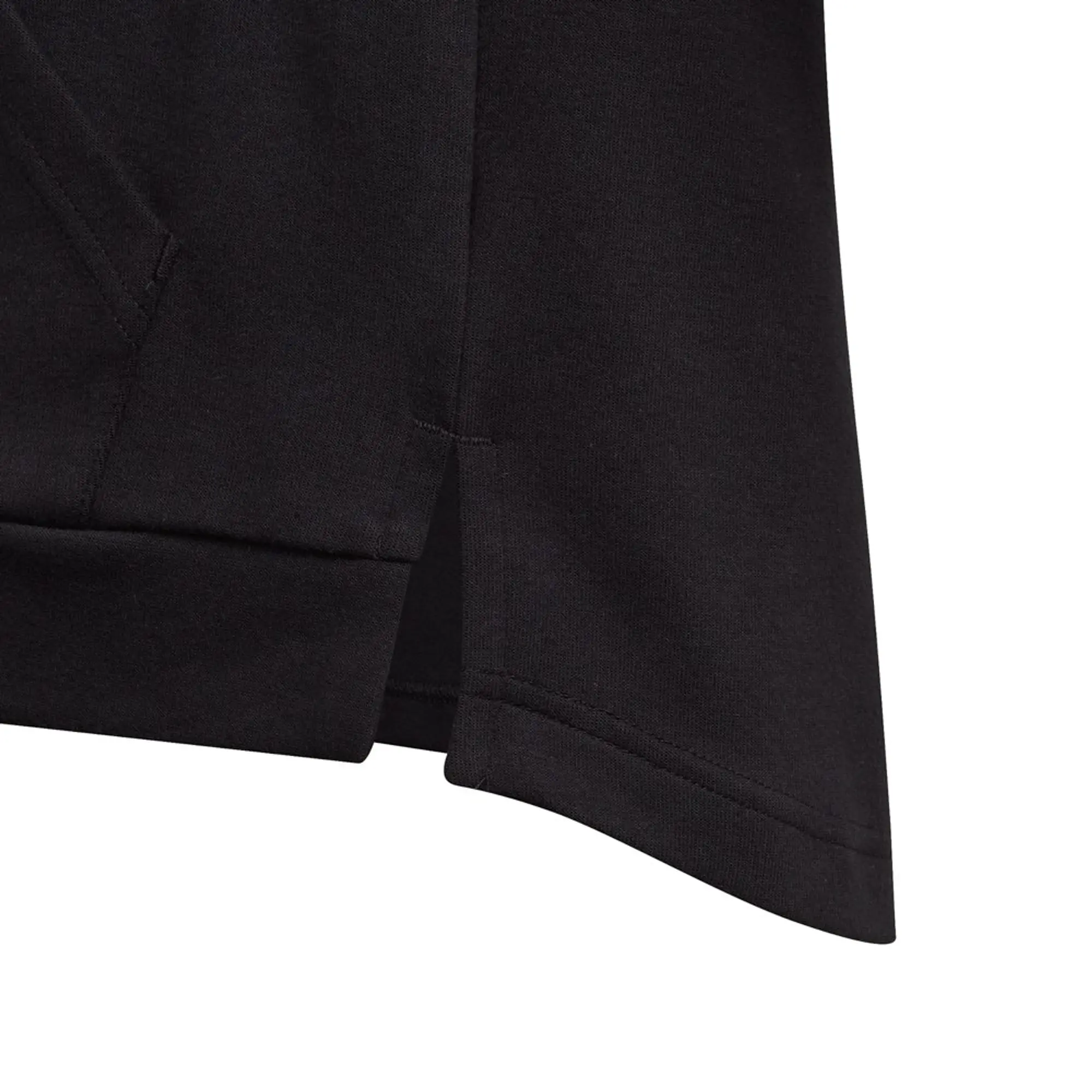 adidas 3 Stripe Zip Hoodie Juniors - Black