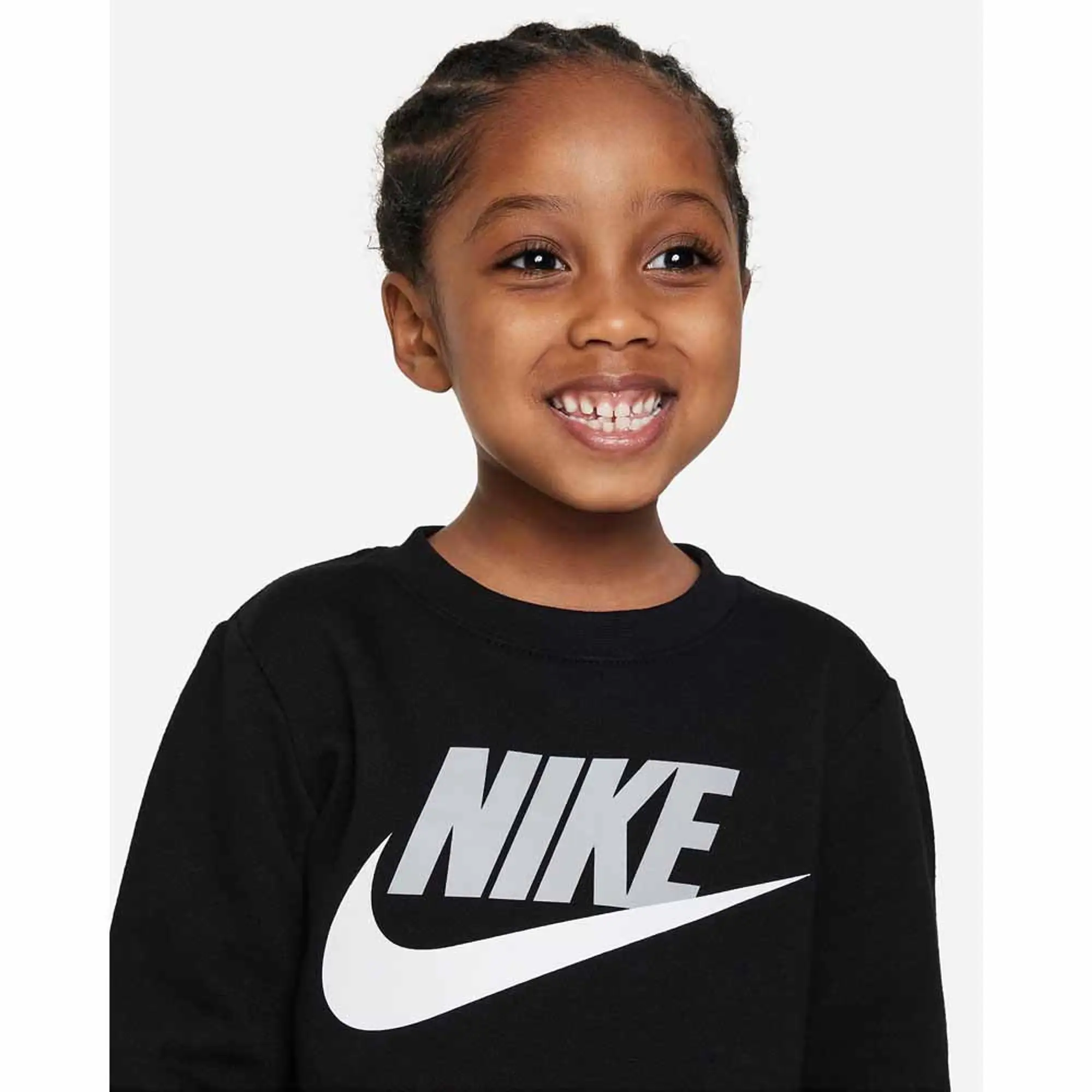 Nike Kids Club Hbr Fleece Crew Sweatshirt  - Black