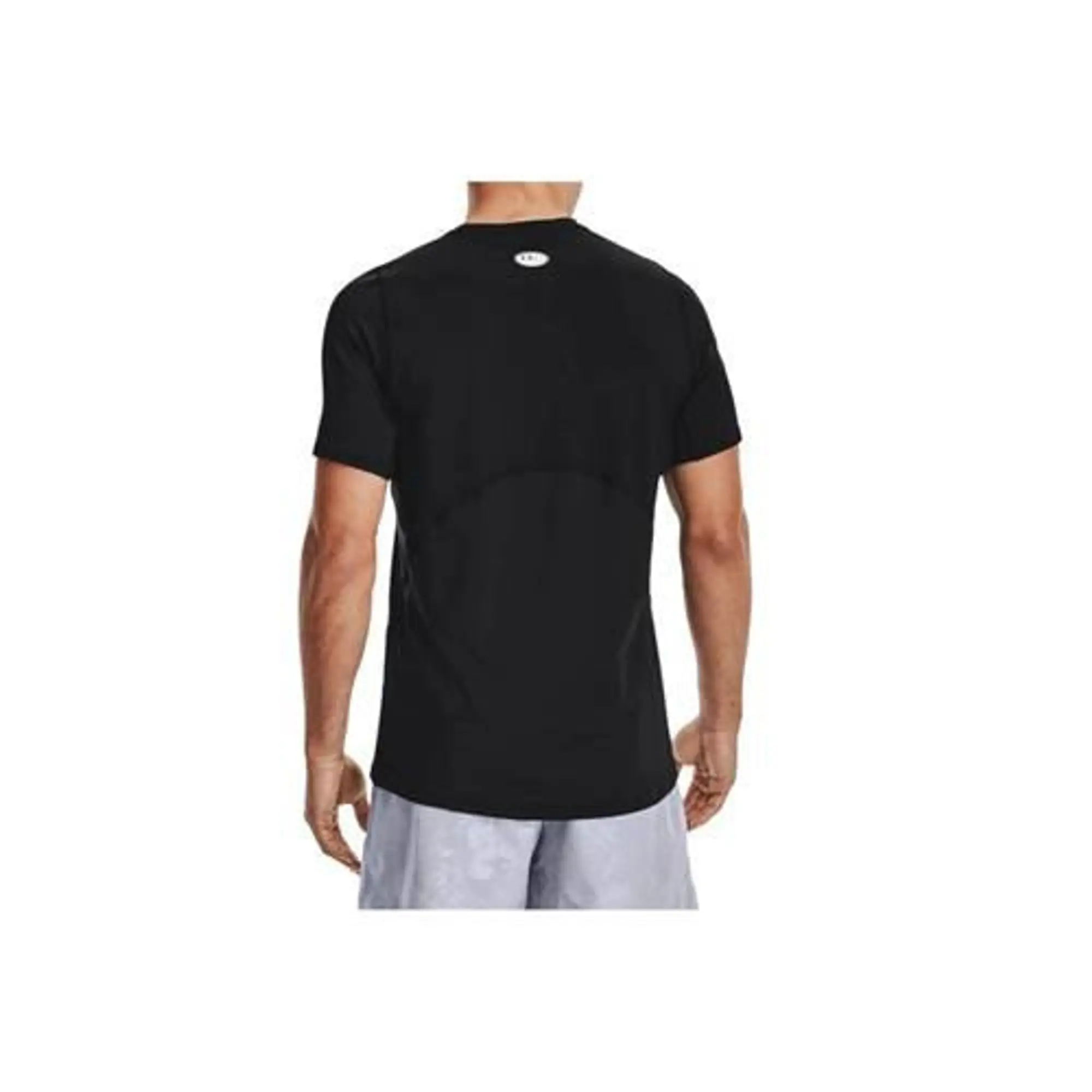 Under Armour Men's HeatGear® Fitted Short Sleeve Black / White XXL