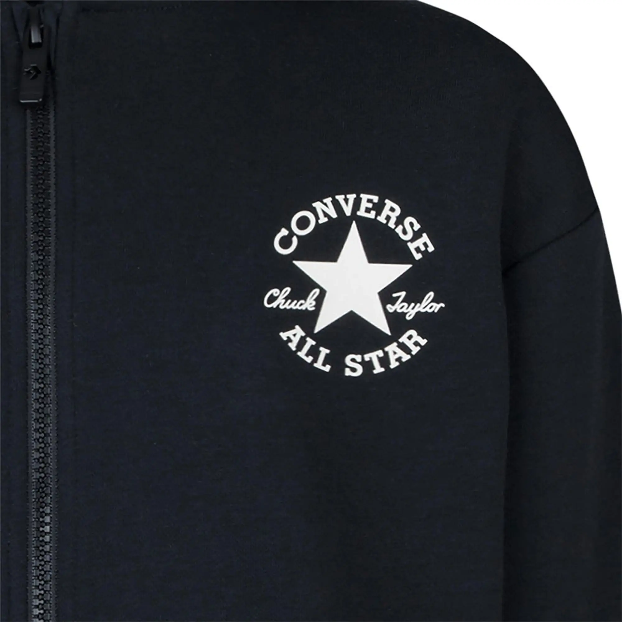 Converse Kids Sustainable Core Full Zip Sweatshirt  - Black