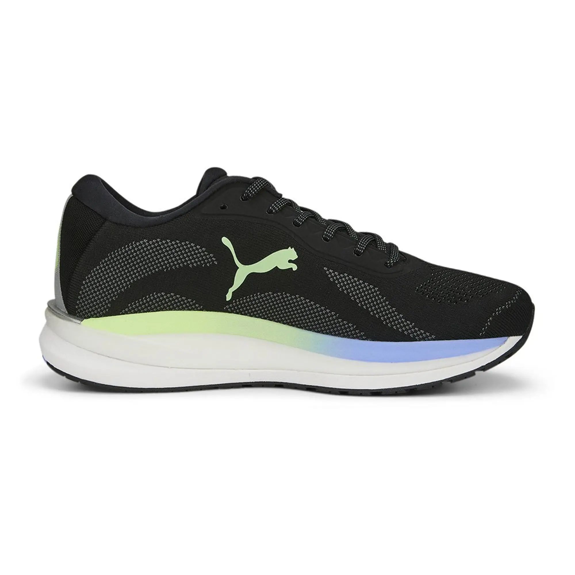 Black knit running shoes best sale